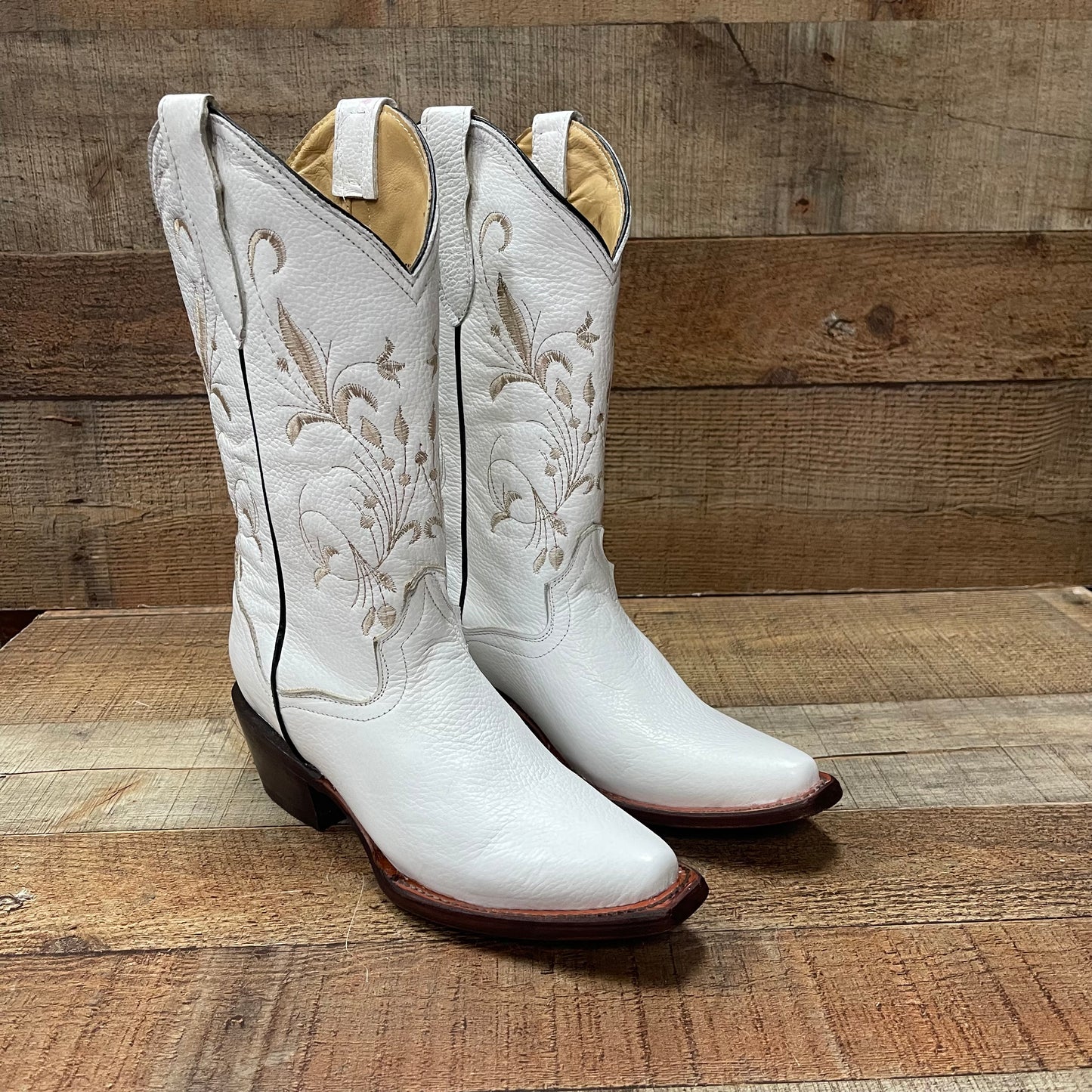 Botas vaqueras occidentales para mujer con punta puntiaguda y arnés Est.501 Dama Punta Con Arnés