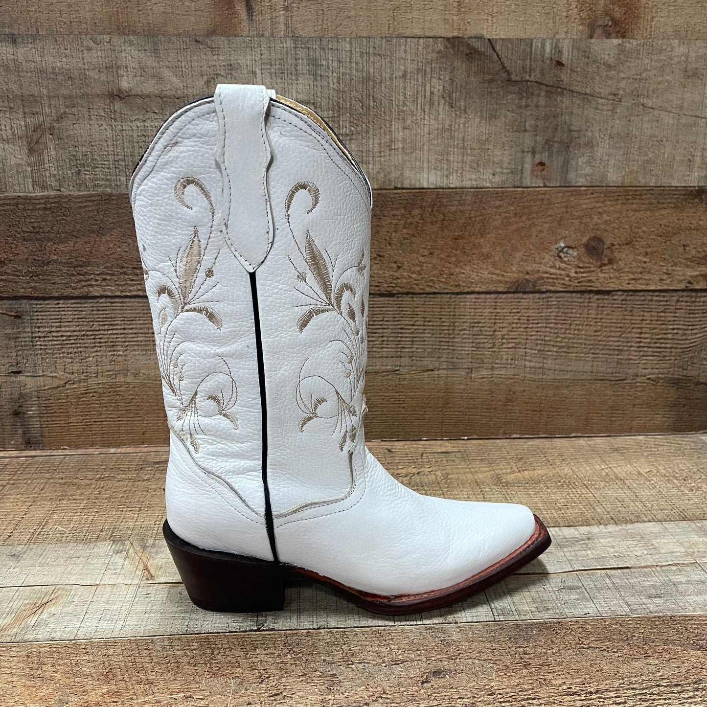 Botas vaqueras occidentales para mujer con punta puntiaguda y arnés Est.501 Dama Punta Con Arnés