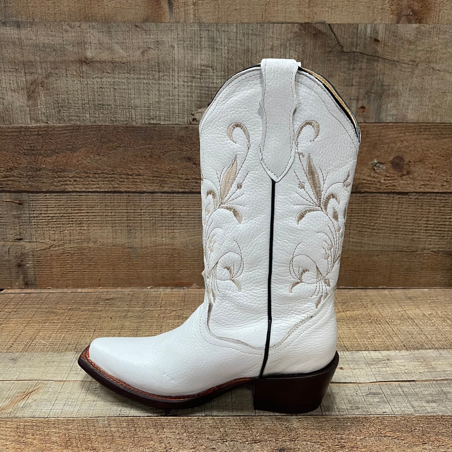 Botas vaqueras occidentales para mujer con punta puntiaguda y arnés Est.501 Dama Punta Con Arnés