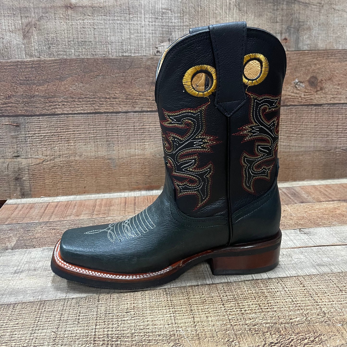 Botas vaqueras de rodeo occidental para mujer, de piel auténtica, est.721 Rodeo Dama