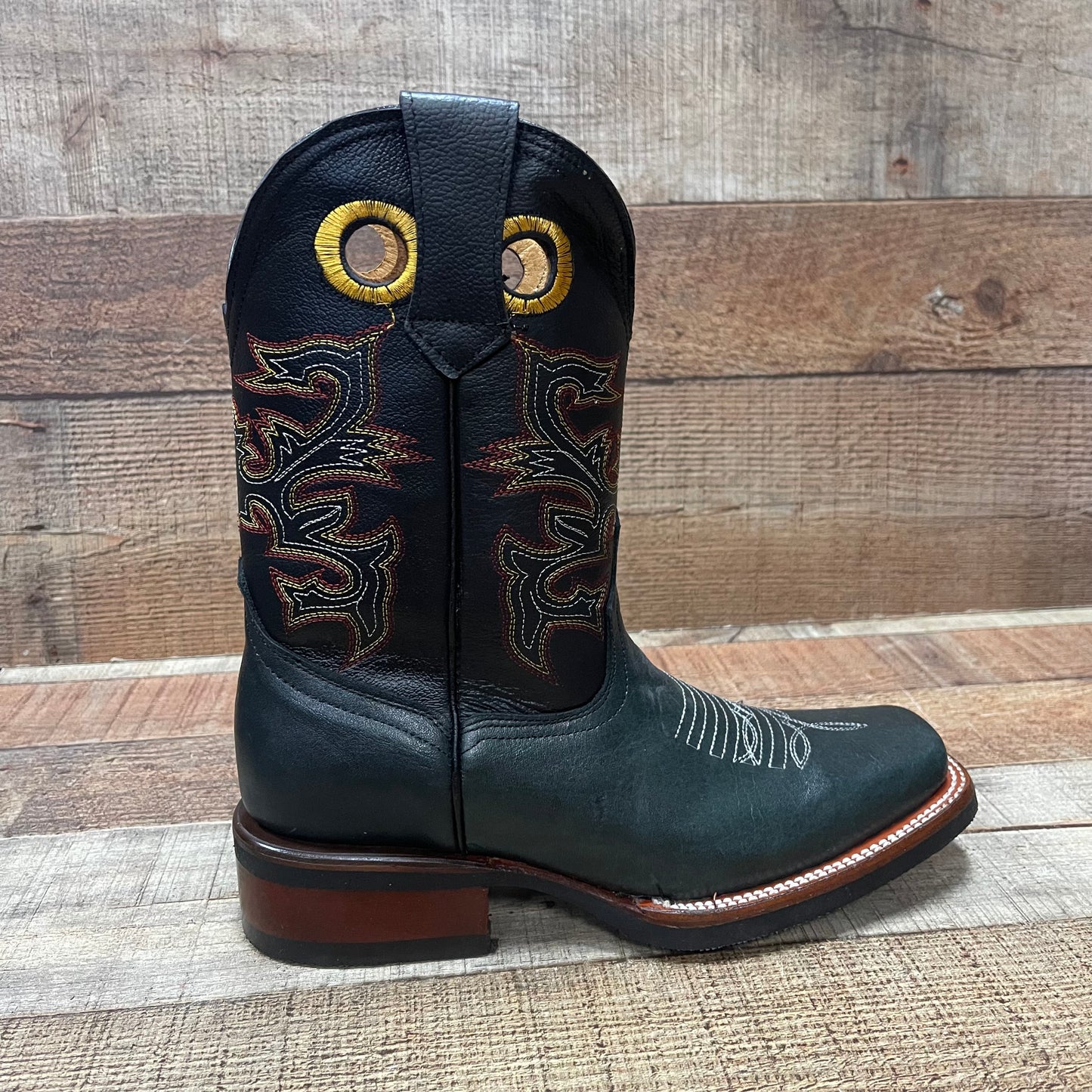 Botas vaqueras de rodeo occidental para mujer, de piel auténtica, est.721 Rodeo Dama