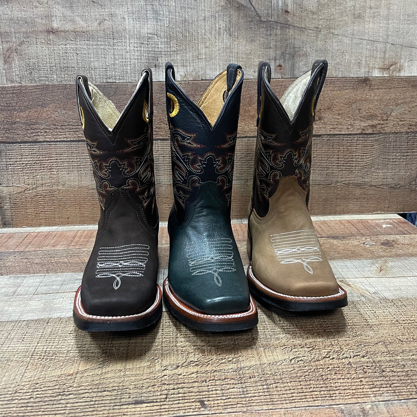 Botas vaqueras de rodeo occidental para mujer, de piel auténtica, est.721 Rodeo Dama