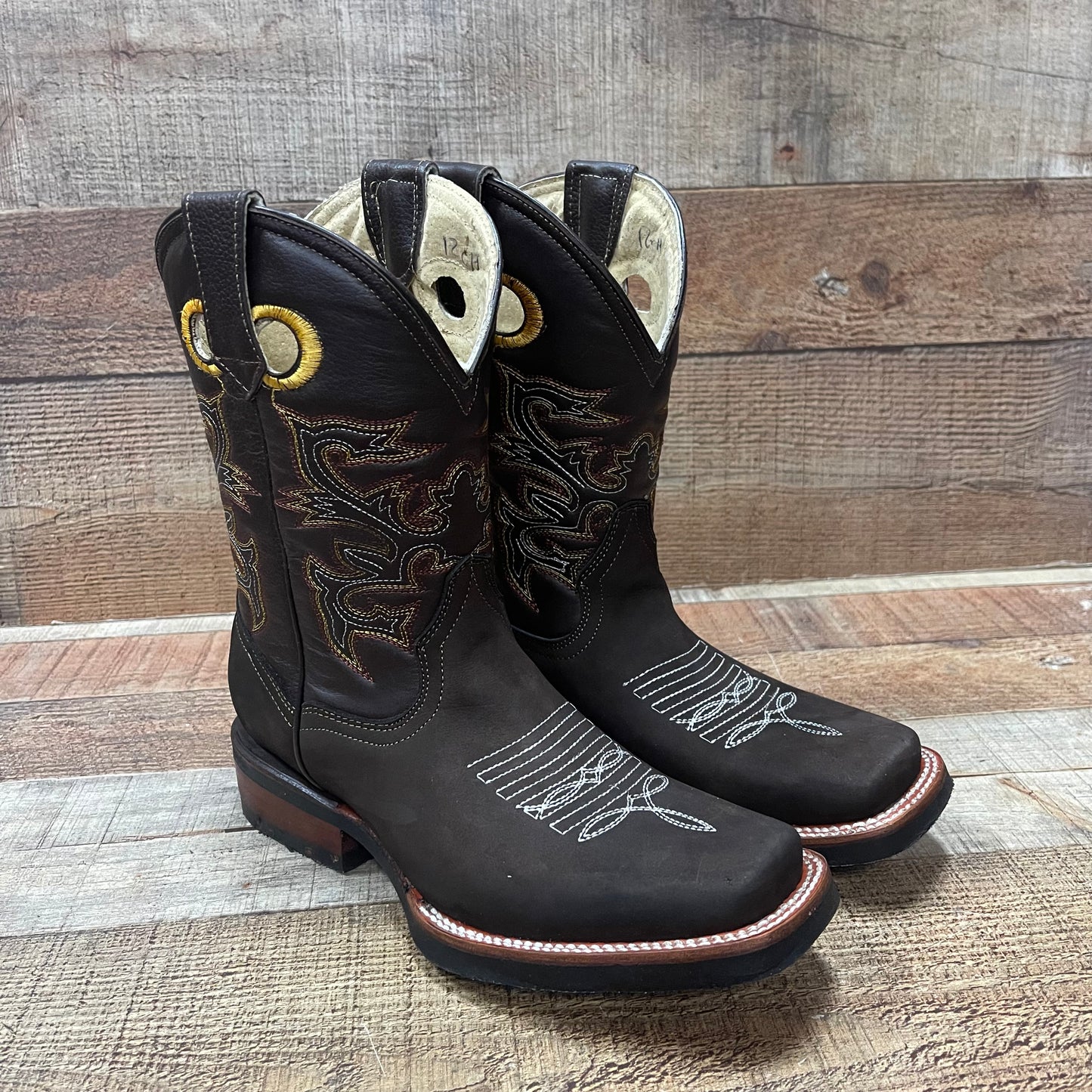 Botas vaqueras de rodeo occidental para mujer, de piel auténtica, est.721 Rodeo Dama