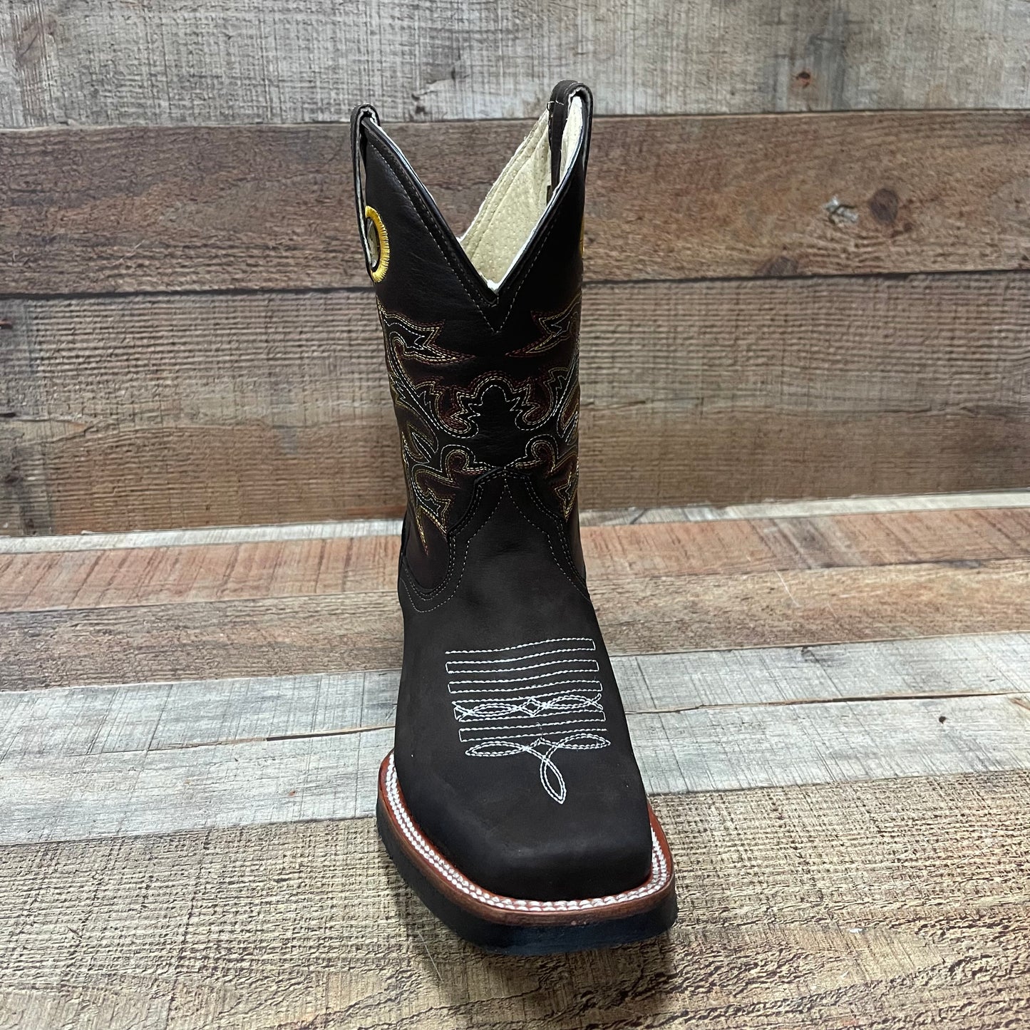 Botas vaqueras de rodeo occidental para mujer, de piel auténtica, est.721 Rodeo Dama