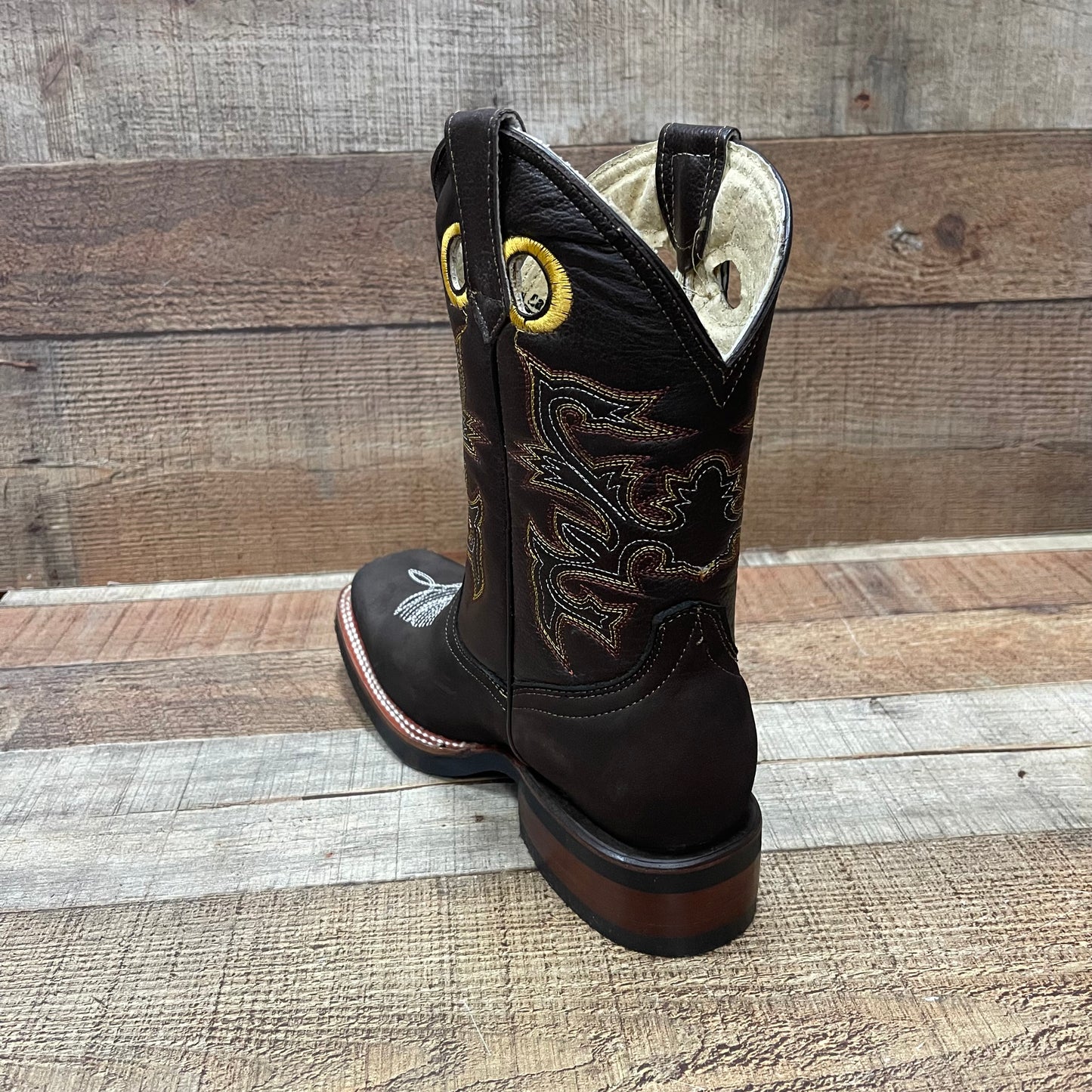 Botas vaqueras de rodeo occidental para mujer, de piel auténtica, est.721 Rodeo Dama