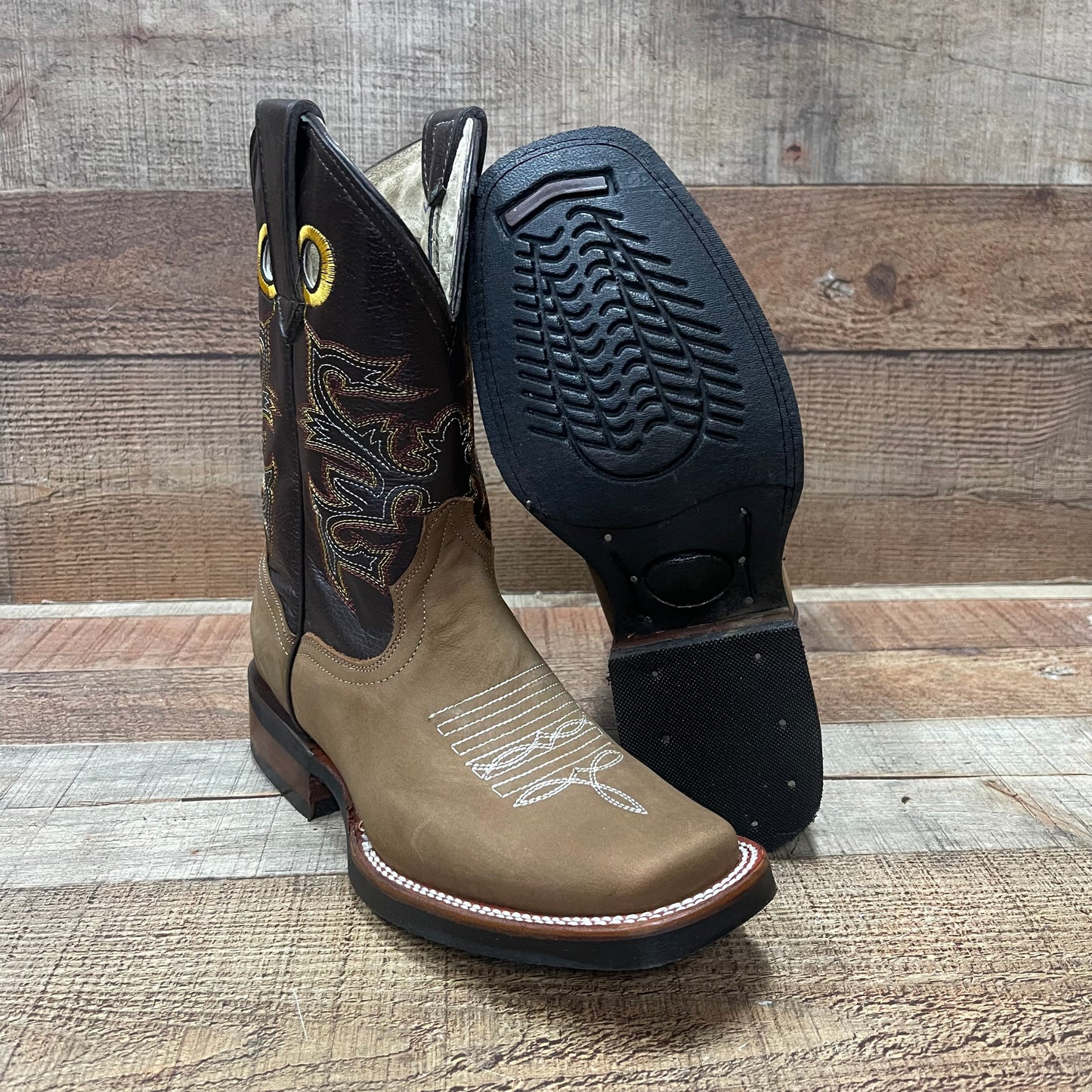 Botas vaqueras de rodeo occidental para mujer, de piel auténtica, est.721 Rodeo Dama