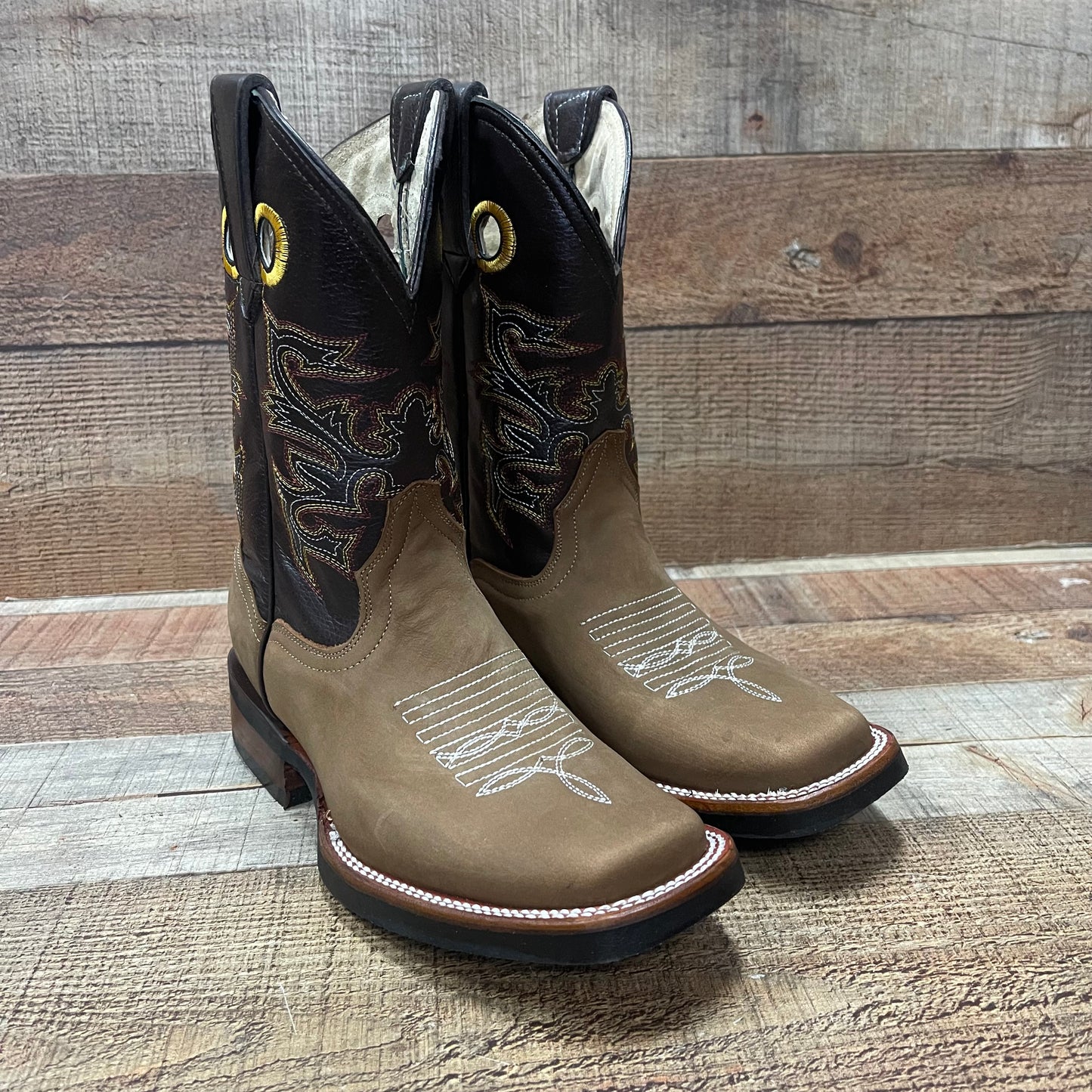 Botas vaqueras de rodeo occidental para mujer, de piel auténtica, est.721 Rodeo Dama