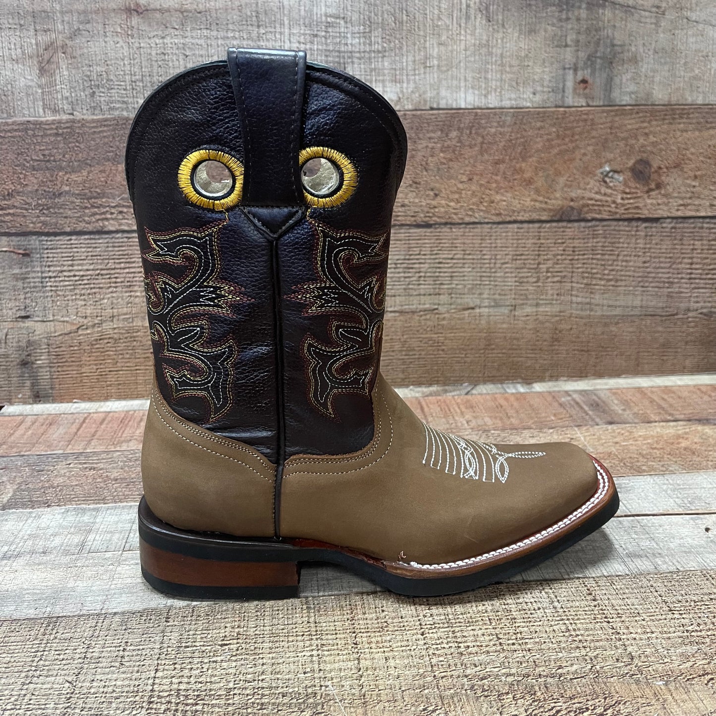 Botas vaqueras de rodeo occidental para mujer, de piel auténtica, est.721 Rodeo Dama