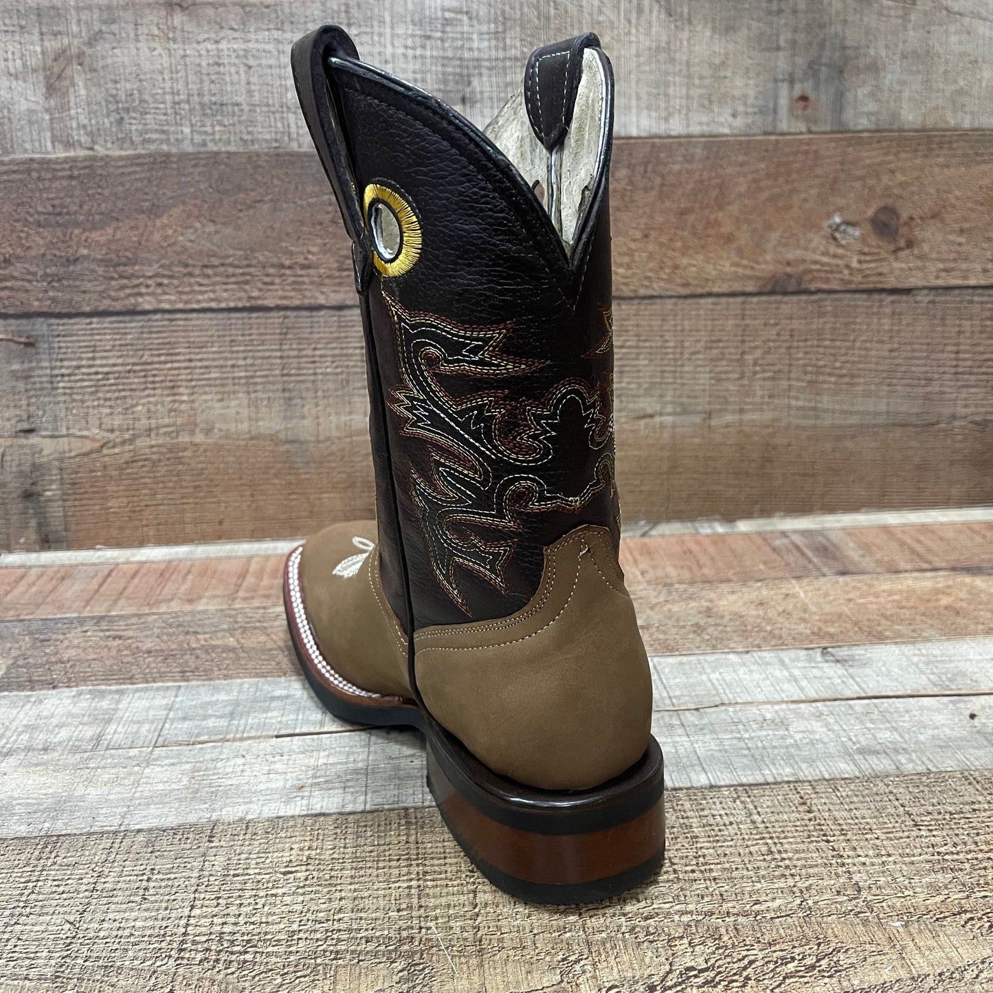 Botas vaqueras de rodeo occidental para mujer, de piel auténtica, est.721 Rodeo Dama