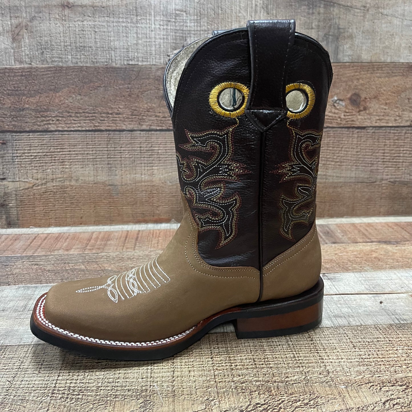 Botas vaqueras de rodeo occidental para mujer, de piel auténtica, est.721 Rodeo Dama