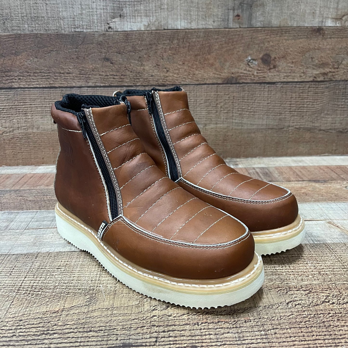 Botas de trabajo ligeras con cremallera para hombre, resistentes al agua y al aceite, Bota Cierre Est.1216