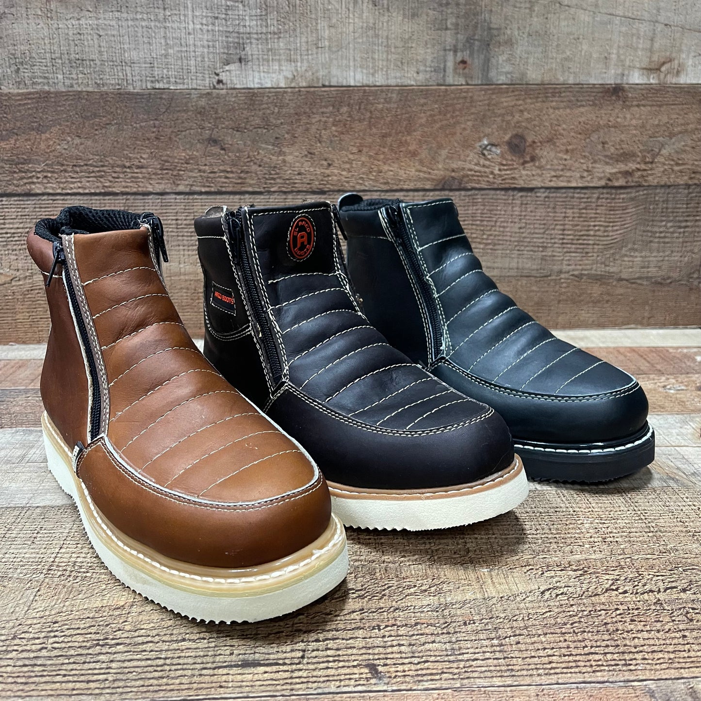 Botas de trabajo ligeras con cremallera para hombre, resistentes al agua y al aceite, Bota Cierre Est.1216