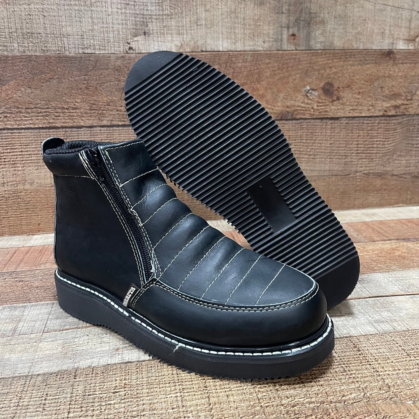 Botas de trabajo ligeras con cremallera para hombre, resistentes al agua y al aceite, Bota Cierre Est.1216
