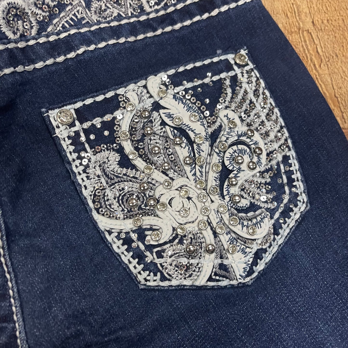Women's Cowgirl Western Blue Jeans Pantalón Dama Mezclilla Corte Vaquero