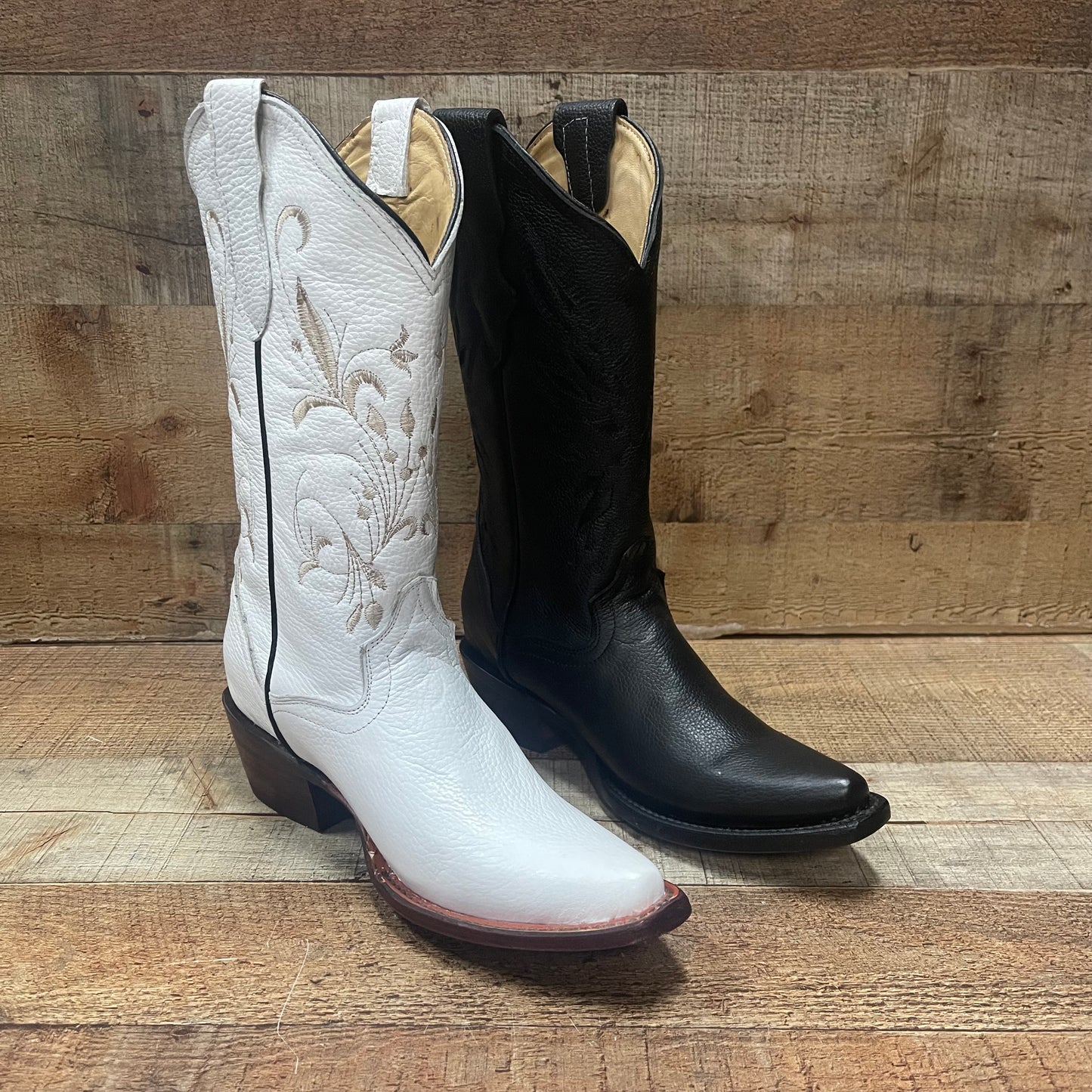 Botas vaqueras occidentales para mujer con punta puntiaguda y arnés Est.501 Dama Punta Con Arnés