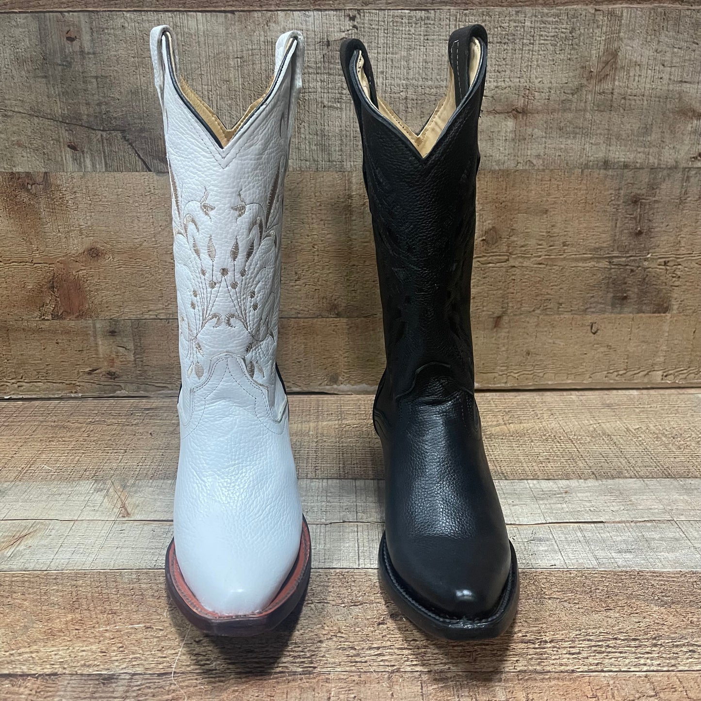 Botas vaqueras occidentales para mujer con punta puntiaguda y arnés Est.501 Dama Punta Con Arnés