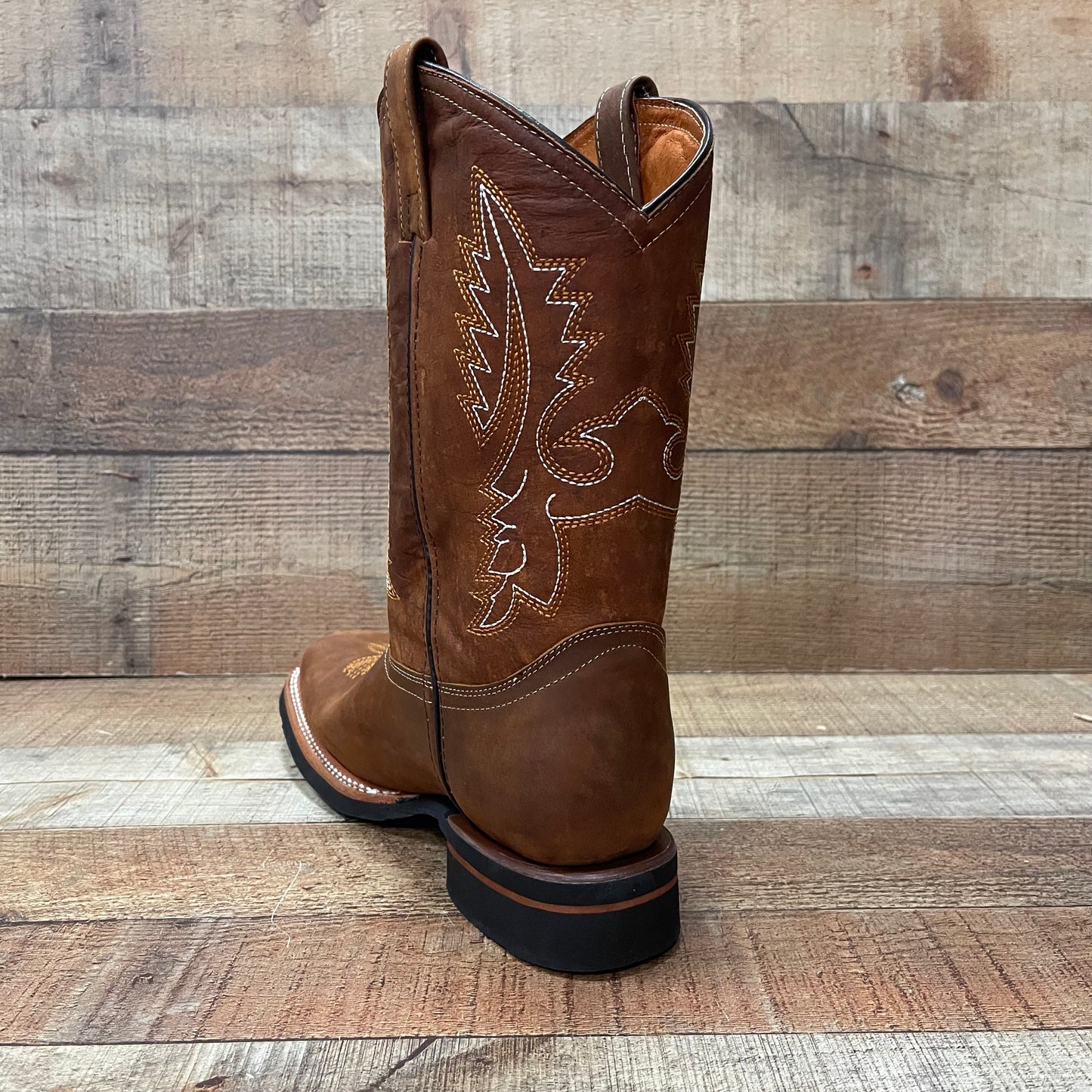 Botas vaqueras de cuero genuino para hombre, estilo bulldog occidental, de 380 libras, estilo tejano