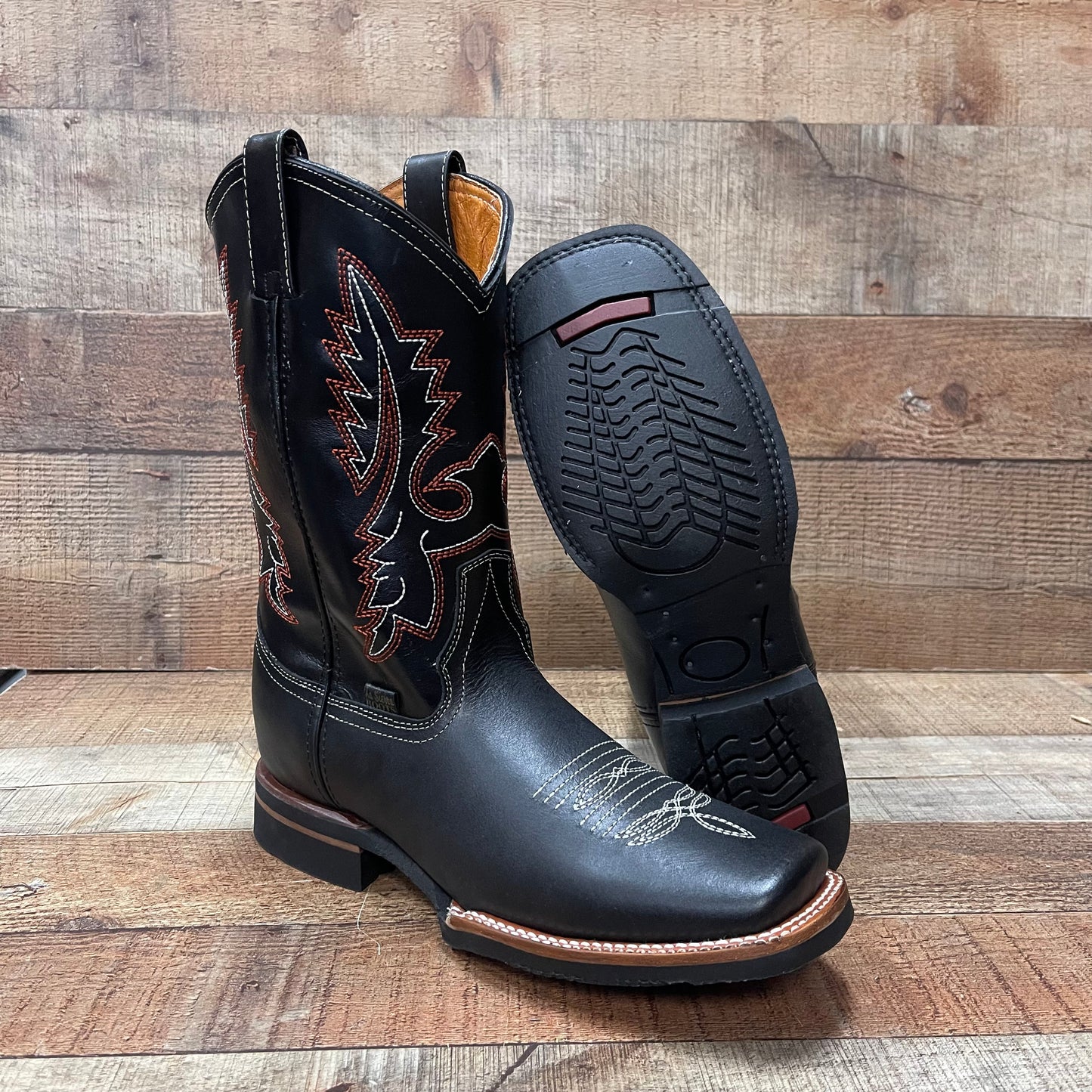 Botas vaqueras de cuero genuino para hombre, estilo bulldog occidental, de 380 libras, estilo tejano