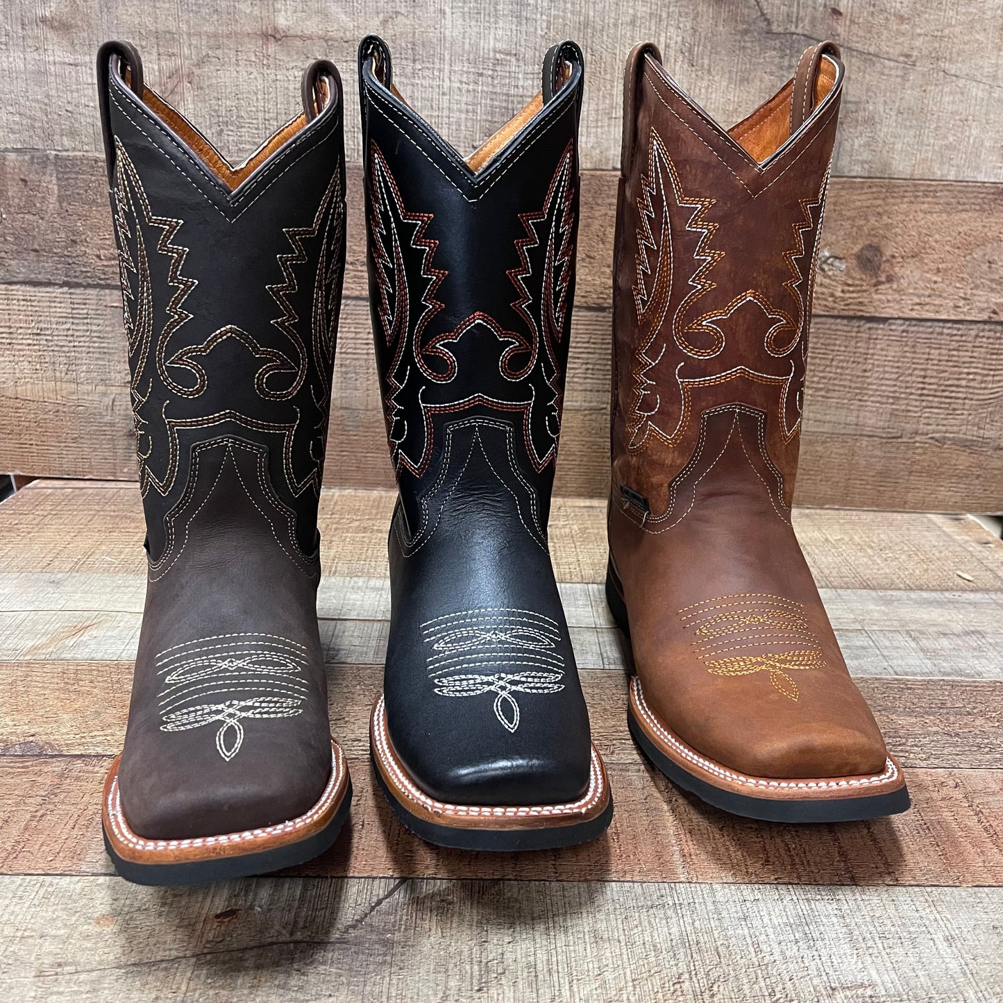 Botas vaqueras de cuero genuino para hombre, estilo bulldog occidental, de 380 libras, estilo tejano