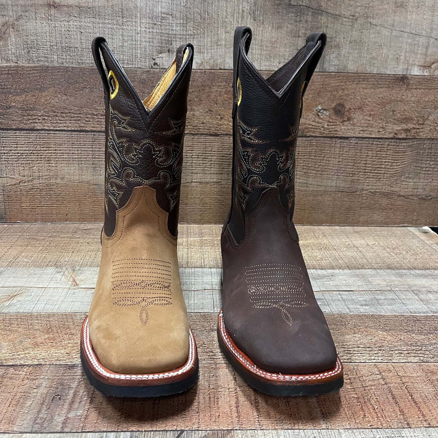 Botas de vaquero de rodeo con punta cuadrada para hombre, precio estimado 900, Bota Punta Bulldog