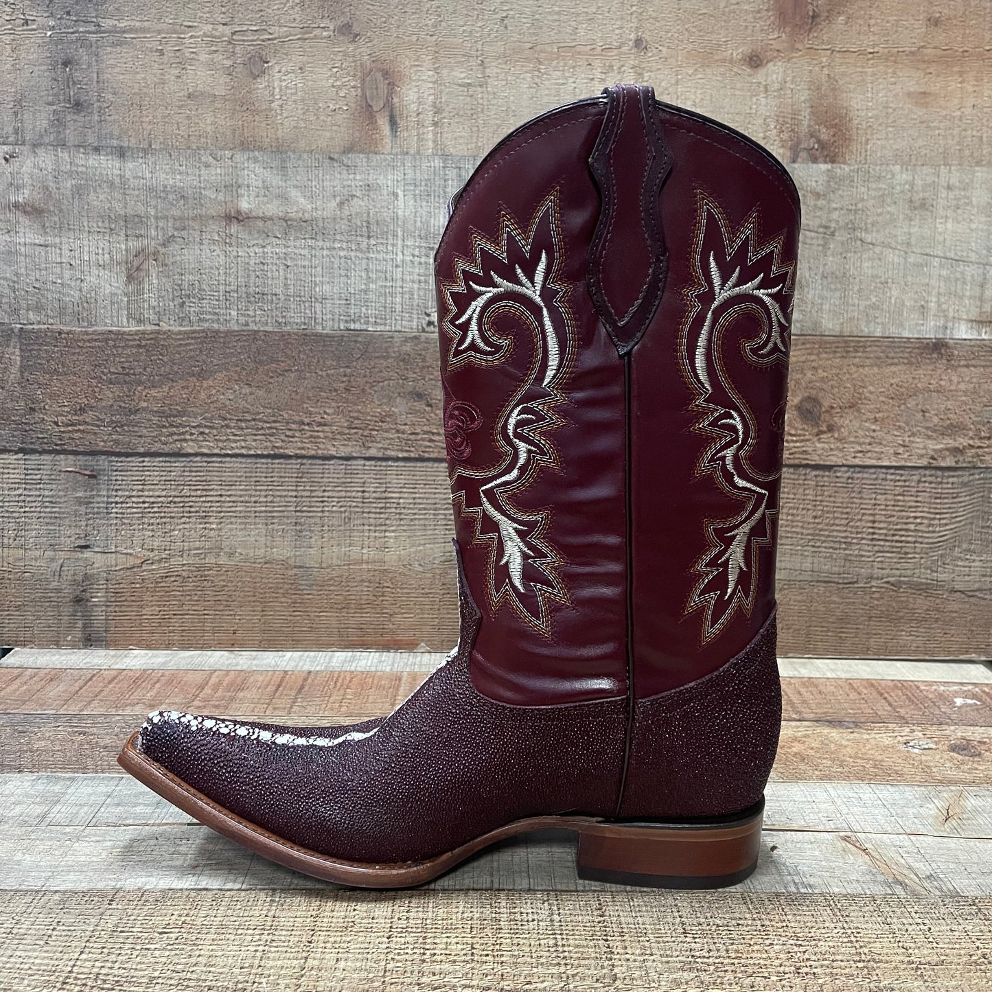Bota de vaquero occidental con estampado exótico de cocodrilo y punta puntiaguda para hombre Bota Cocodrilo Est.097