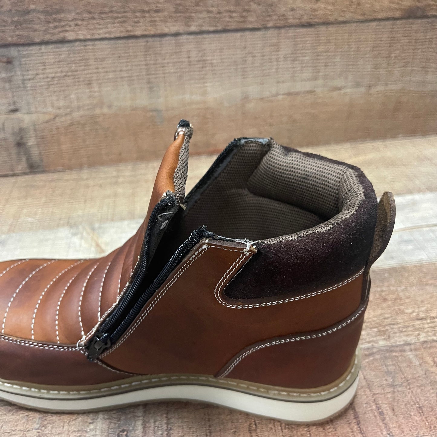 Botas de trabajo ligeras con cremallera para hombre, resistentes al agua y al aceite, Bota Cierre Est.1216
