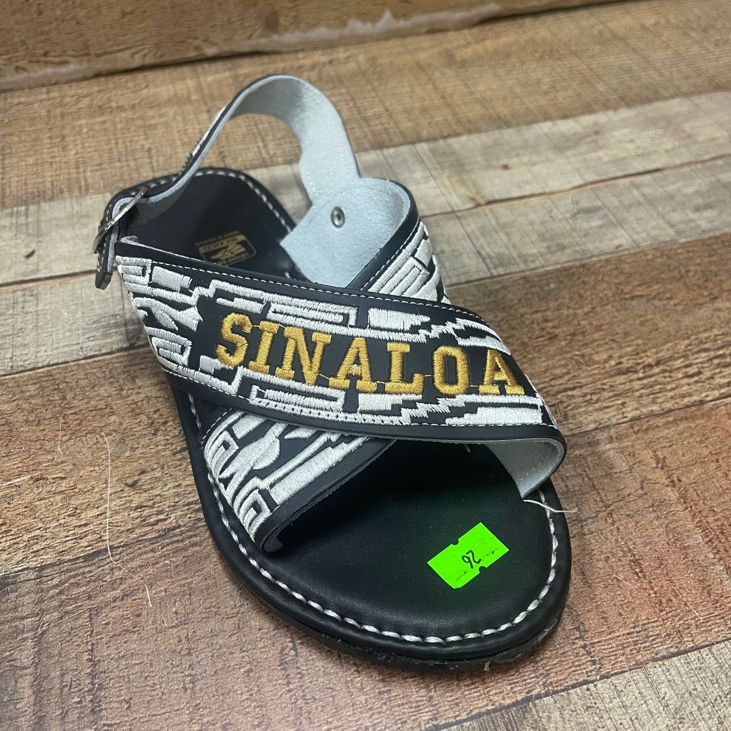 Huarache Cruzado acolchado de cuero mexicano para hombre