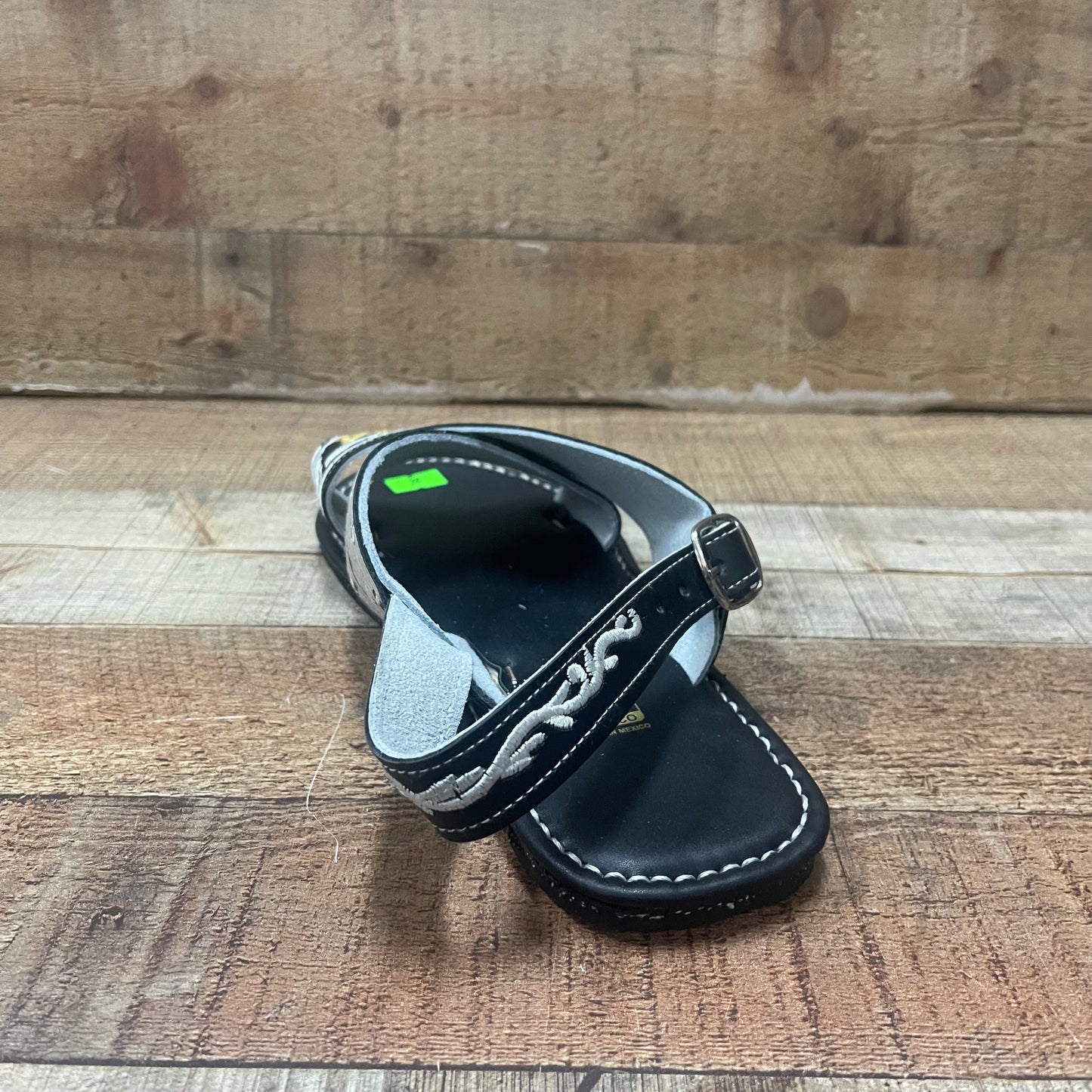 Huarache Cruzado acolchado de cuero mexicano para hombre