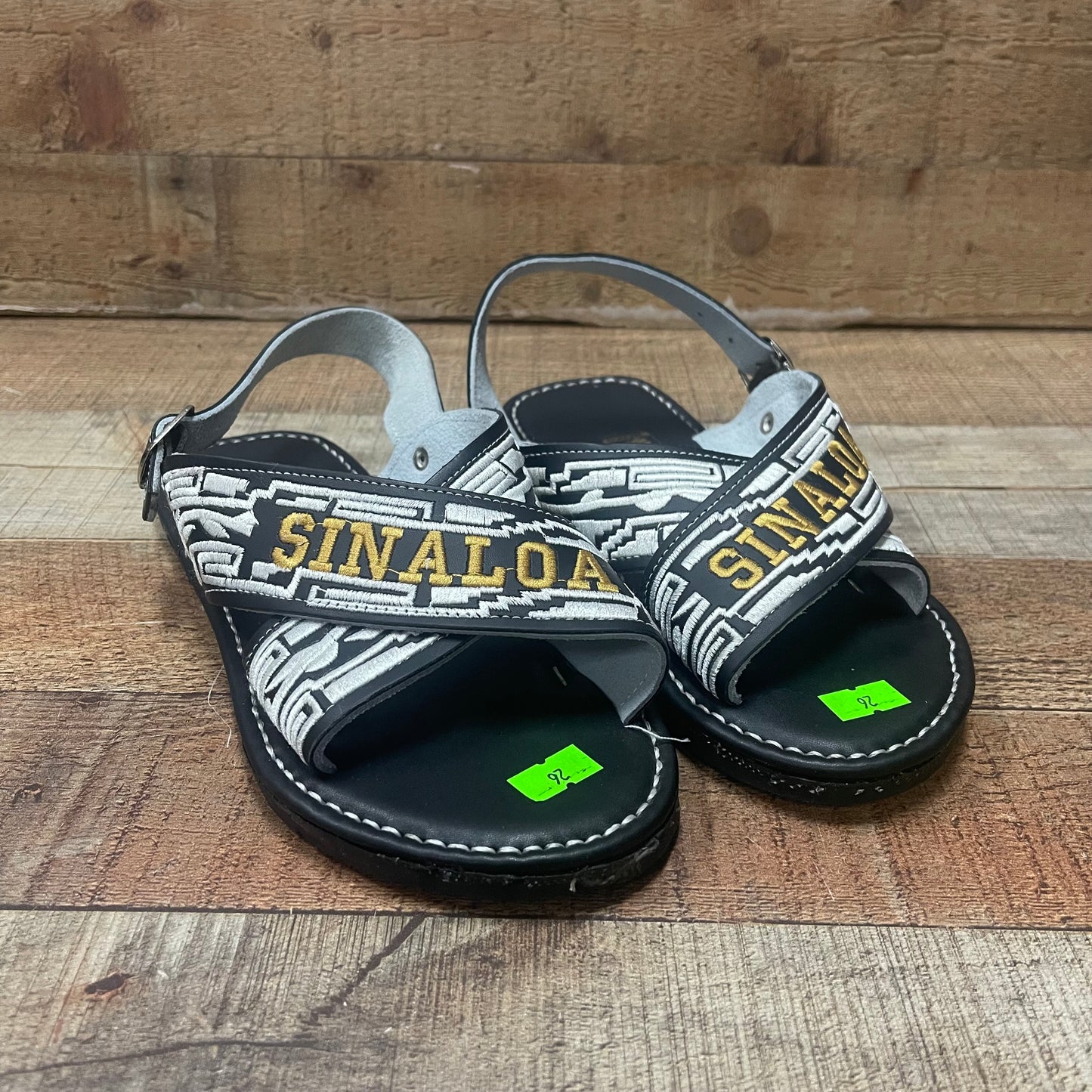 Huarache Cruzado acolchado de cuero mexicano para hombre