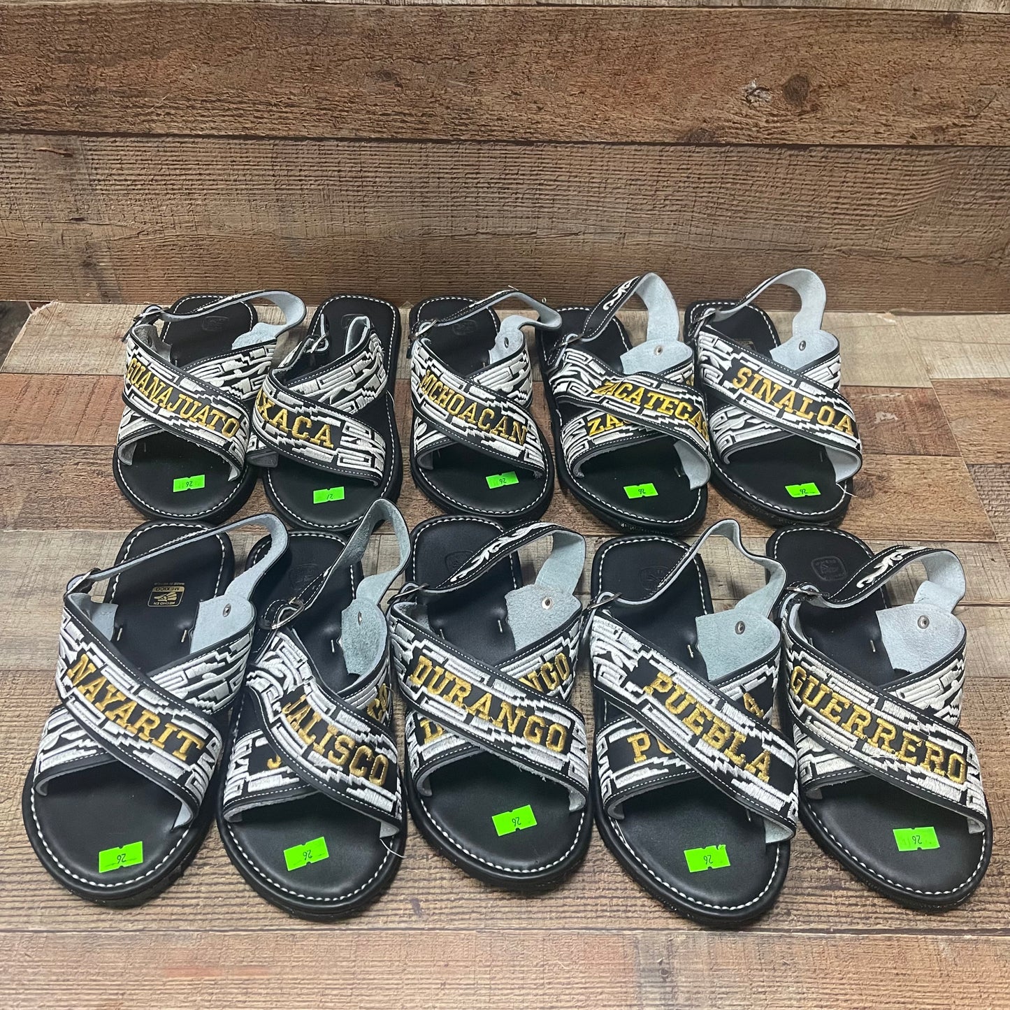 Huarache Cruzado acolchado de cuero mexicano para hombre