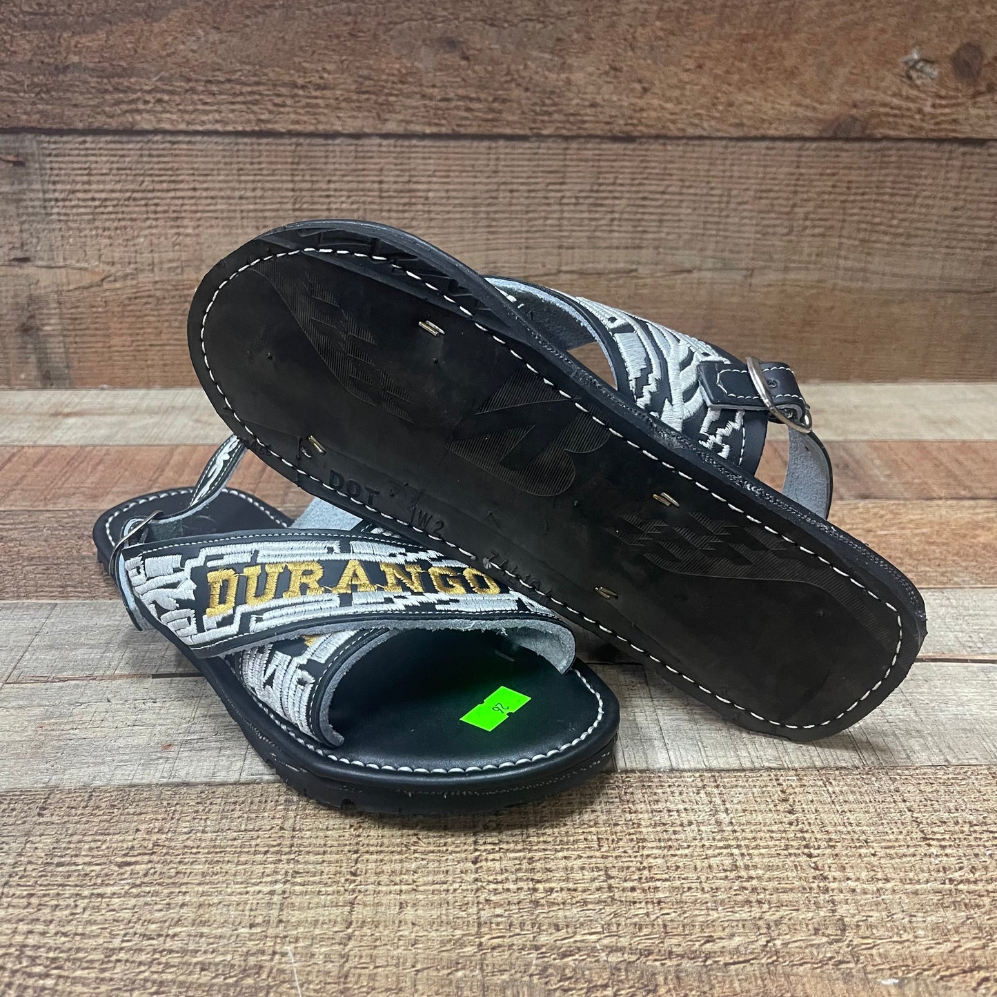 Huarache Cruzado acolchado de cuero mexicano para hombre