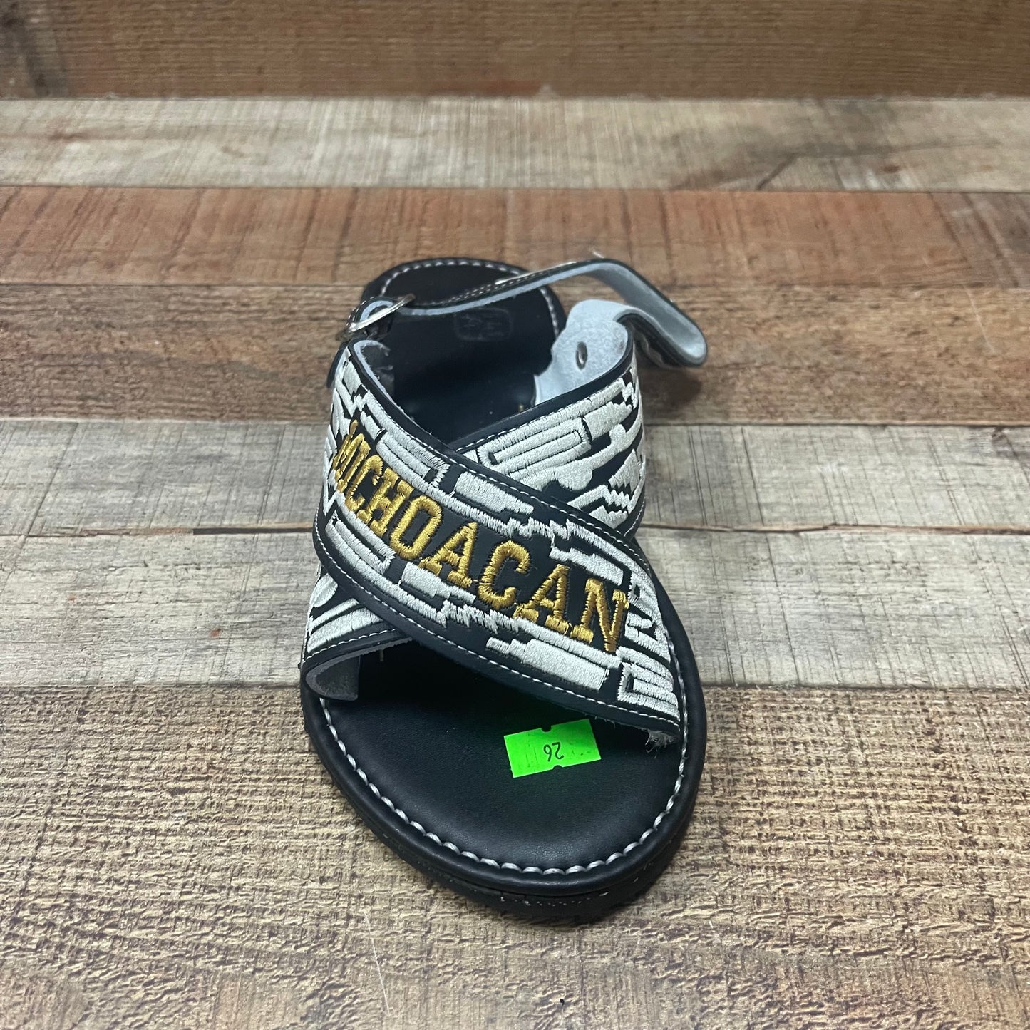 Huarache Cruzado acolchado de cuero mexicano para hombre