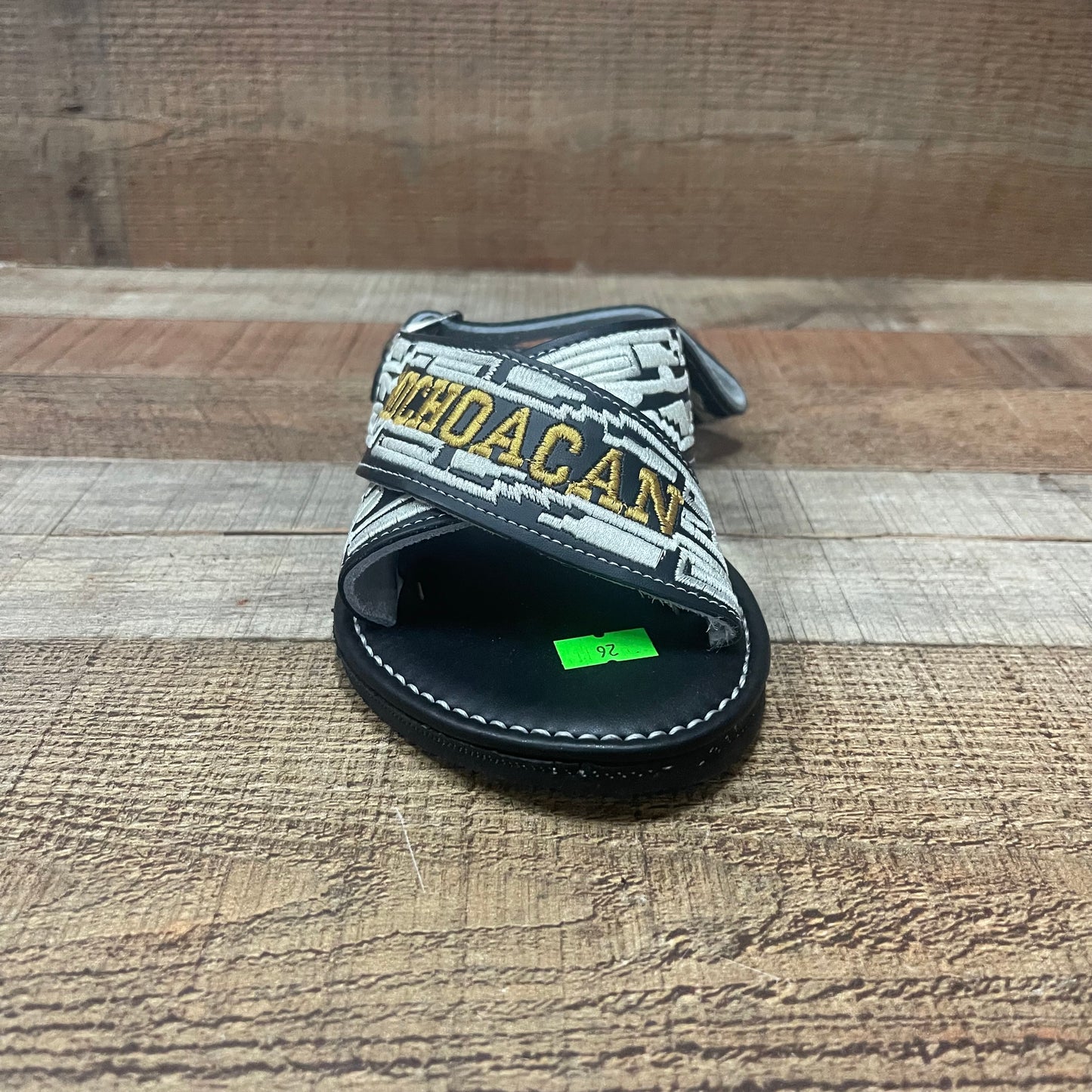 Huarache Cruzado acolchado de cuero mexicano para hombre
