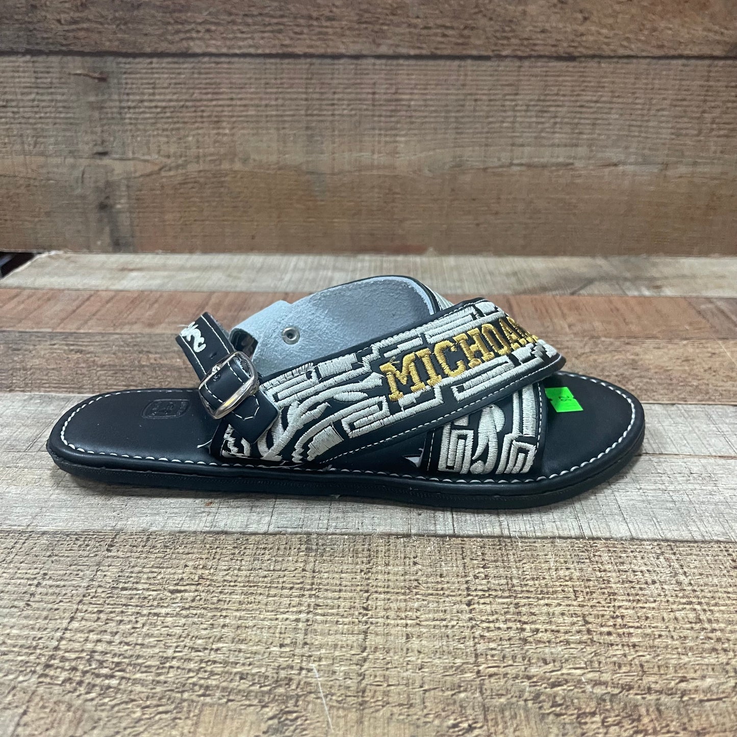 Huarache Cruzado acolchado de cuero mexicano para hombre
