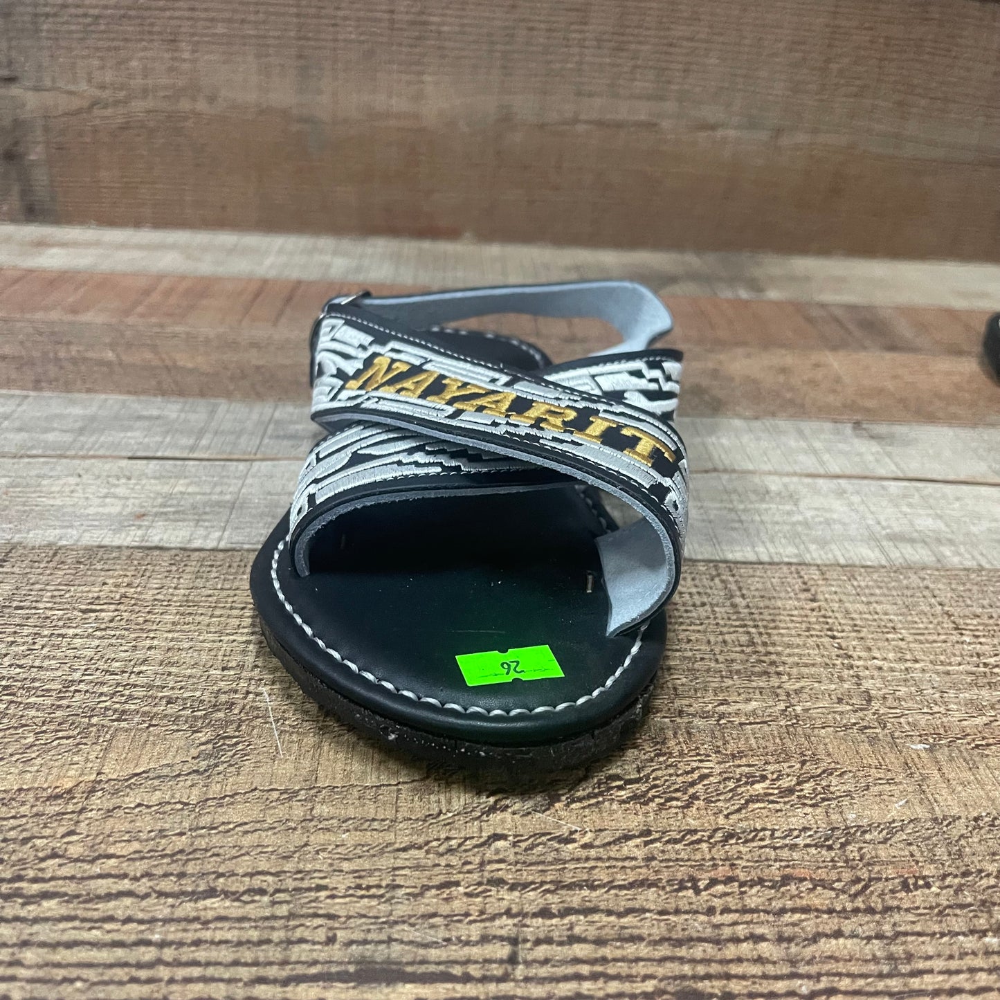 Huarache Cruzado acolchado de cuero mexicano para hombre