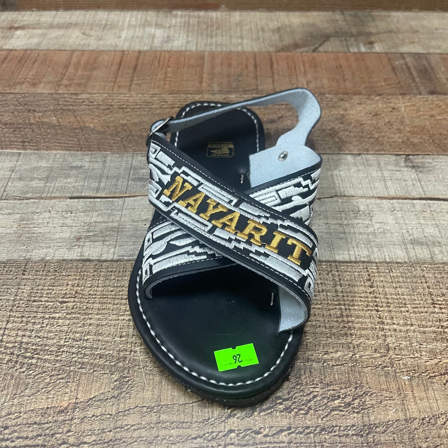 Huarache Cruzado acolchado de cuero mexicano para hombre