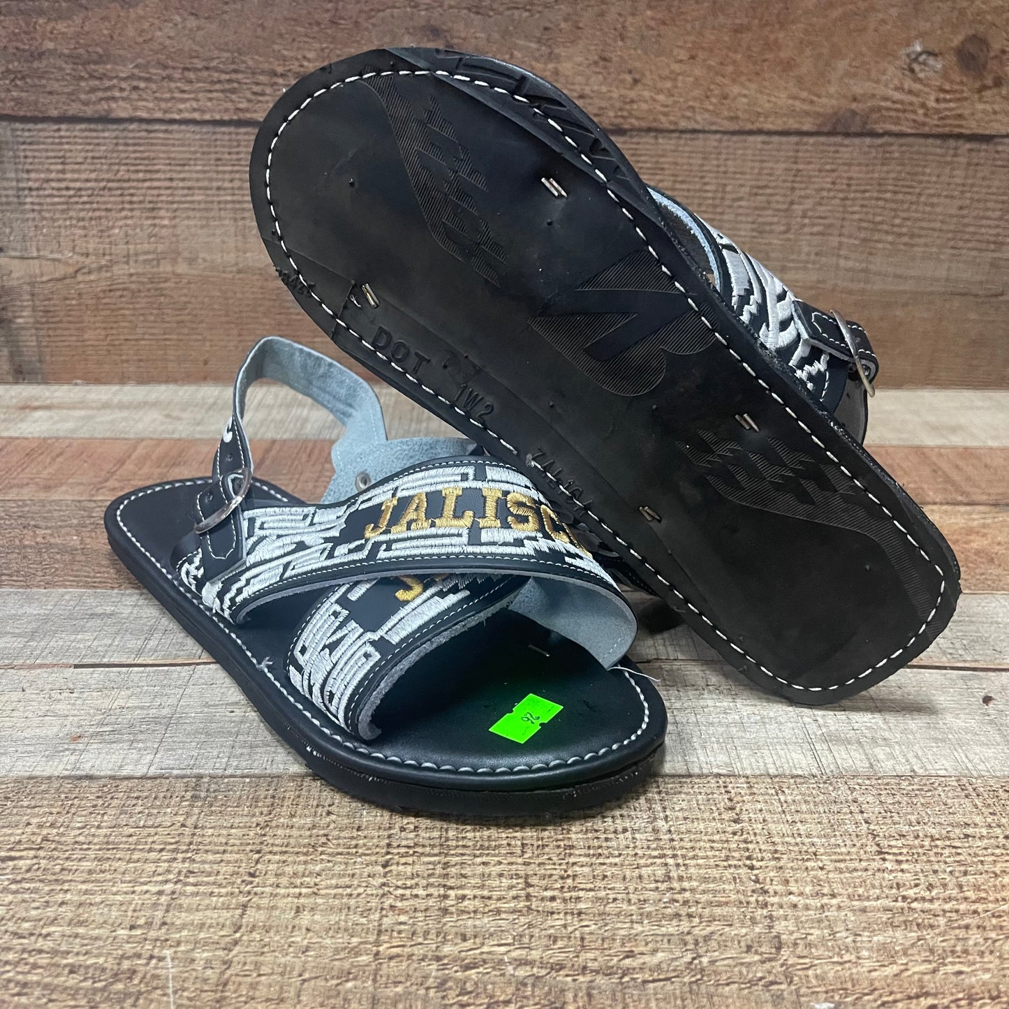 Huarache Cruzado acolchado de cuero mexicano para hombre