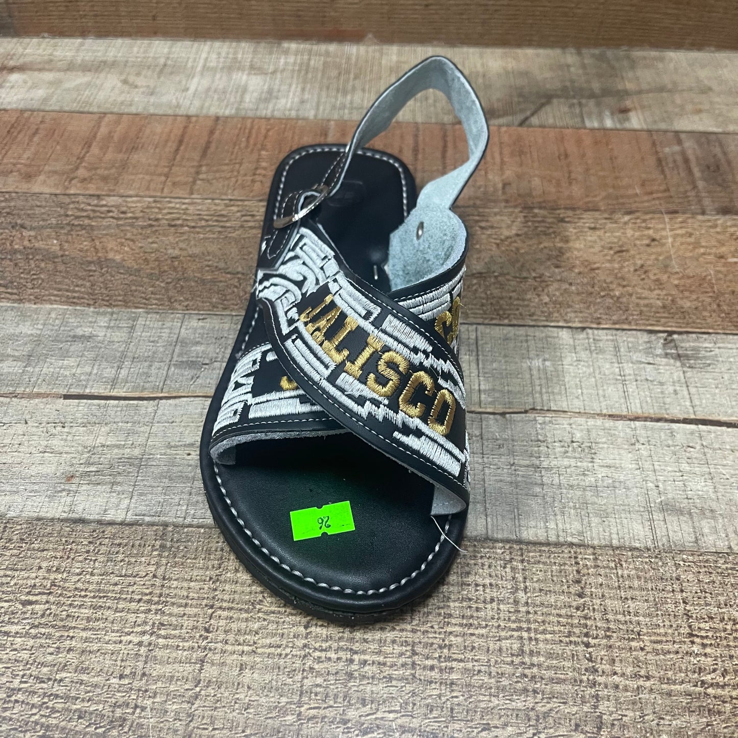 Huarache Cruzado acolchado de cuero mexicano para hombre