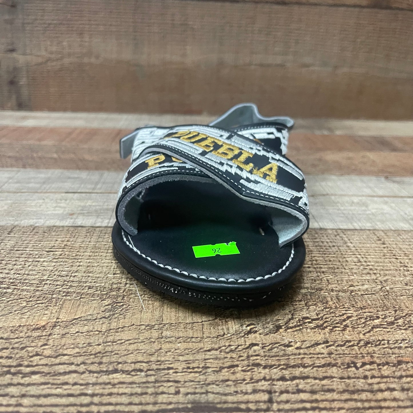 Huarache Cruzado acolchado de cuero mexicano para hombre