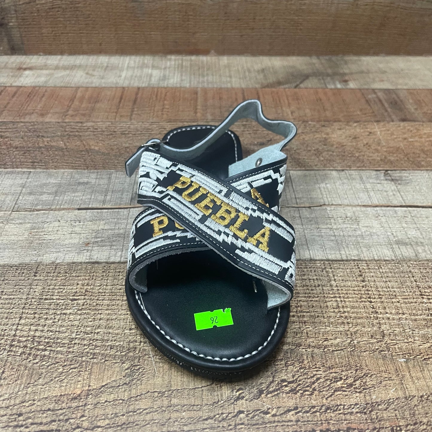Huarache Cruzado acolchado de cuero mexicano para hombre