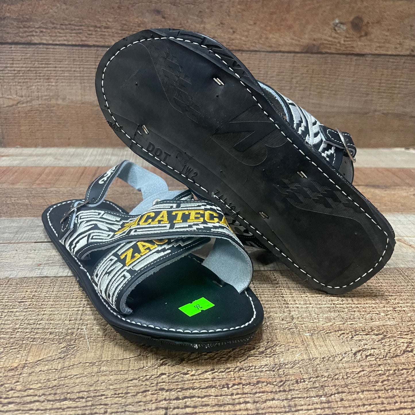 Huarache Cruzado acolchado de cuero mexicano para hombre