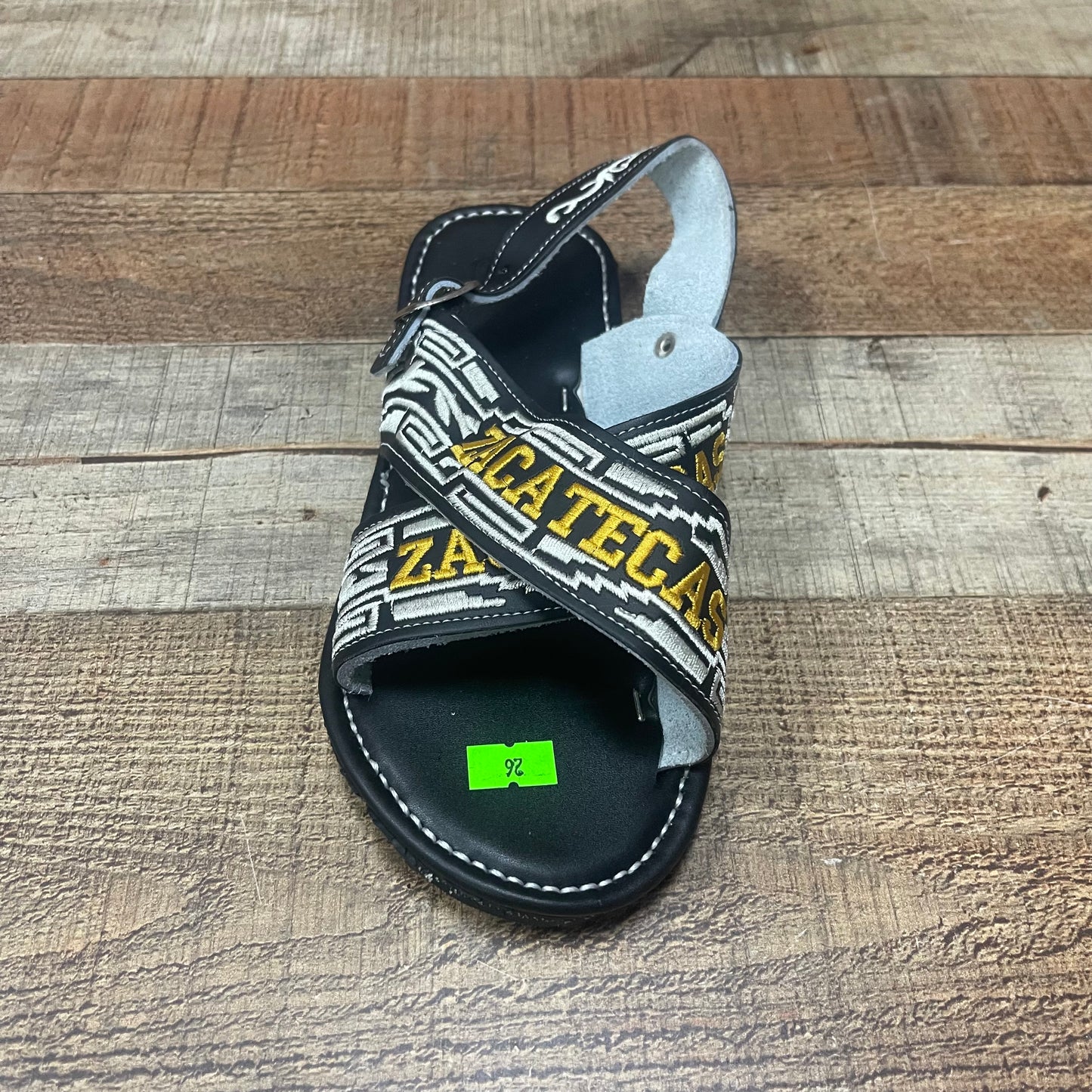 Huarache Cruzado acolchado de cuero mexicano para hombre