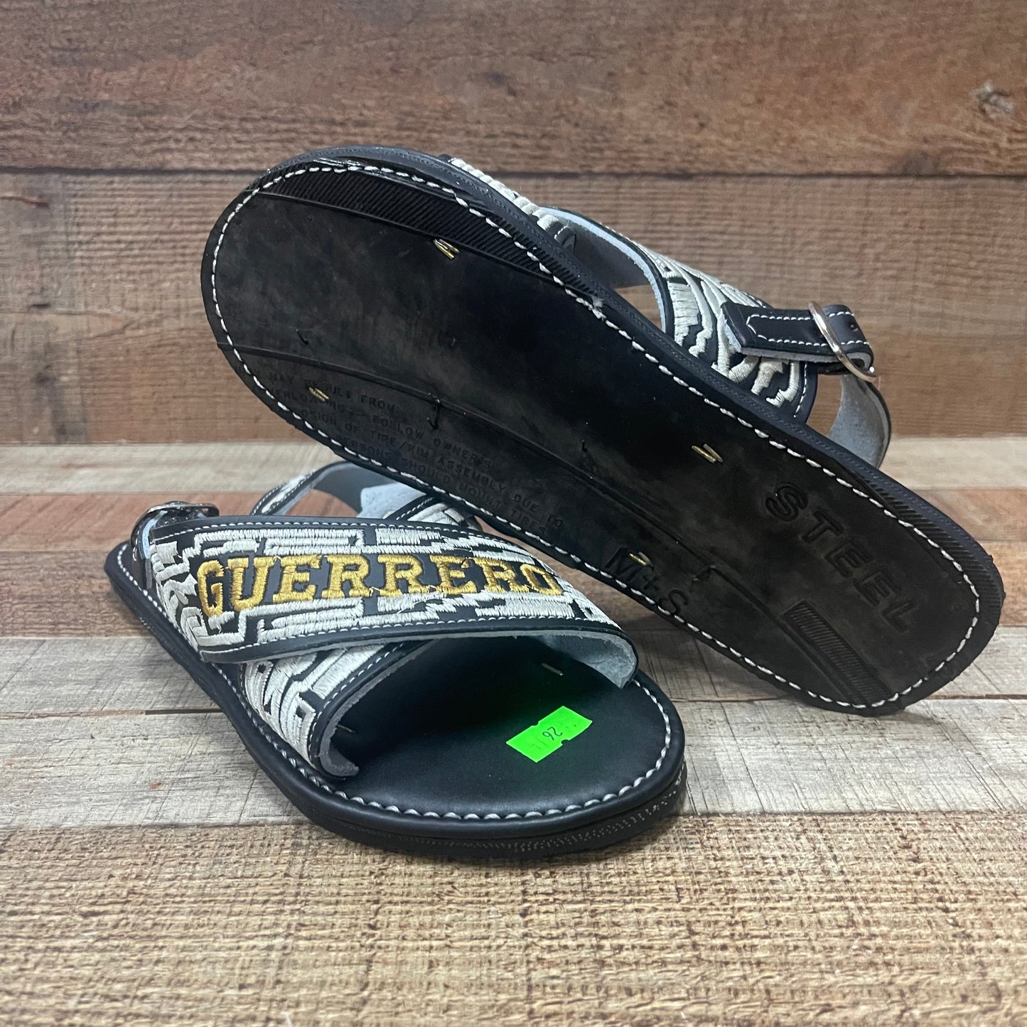 Huarache Cruzado acolchado de cuero mexicano para hombre