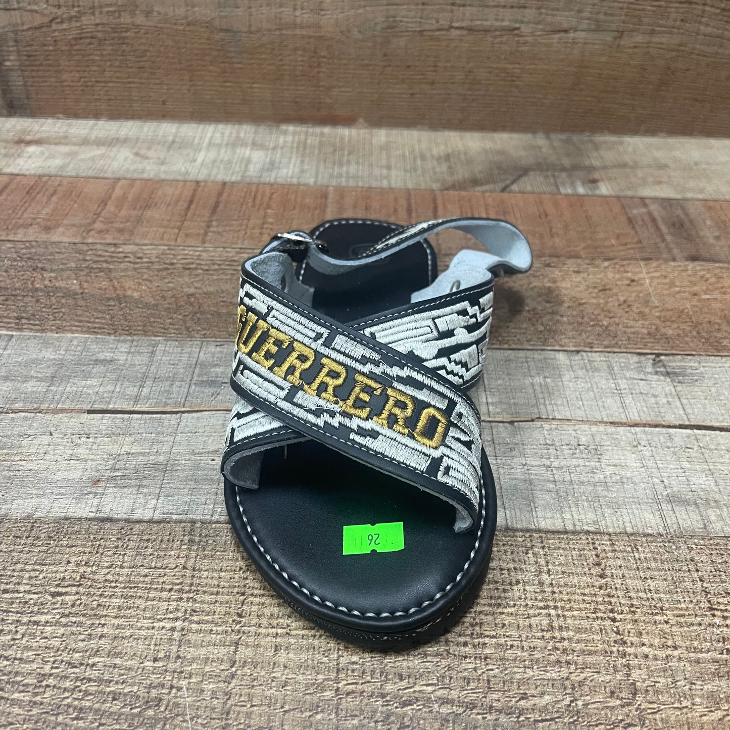 Huarache Cruzado acolchado de cuero mexicano para hombre