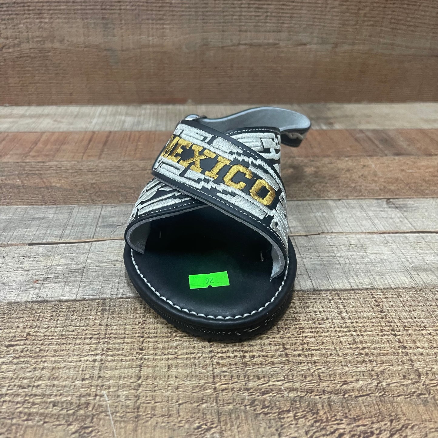 Huarache Cruzado acolchado de cuero mexicano para hombre