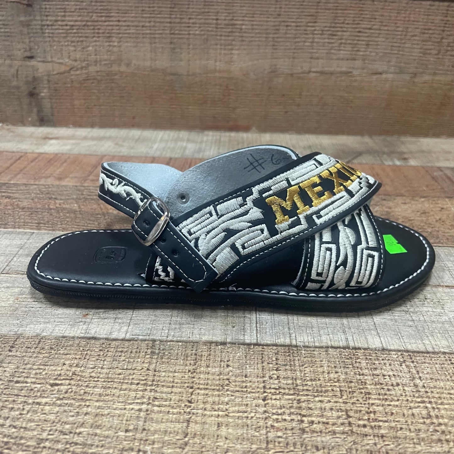 Men's Mexican Leather Cushioned Sandals Embroidery Mexico Huarache Cruzado Acojinado Bordado de Mexico