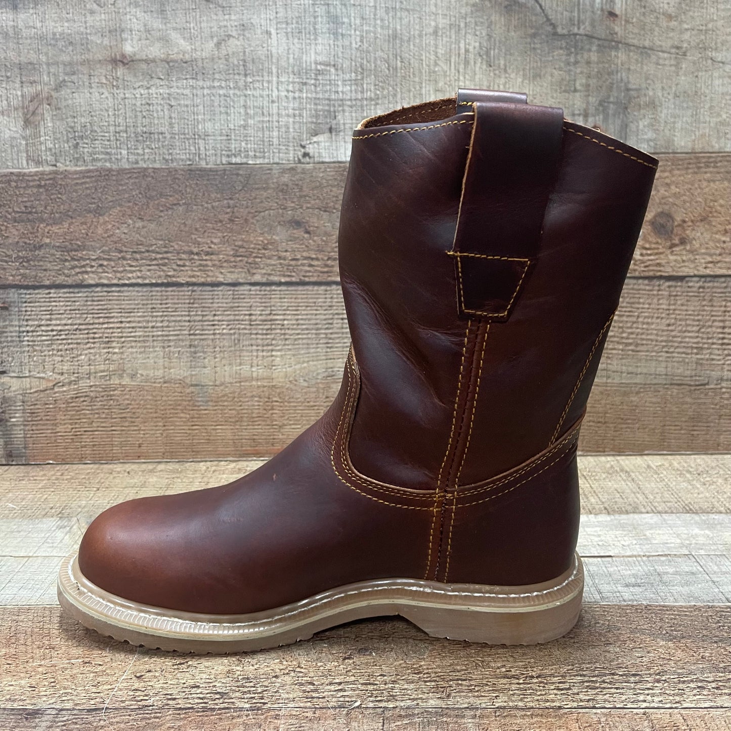 Botas de trabajo para hombre, de piel, resistentes al agua y al aceite, con punta redonda, duraderas, de grado 305 Ruper Barzon