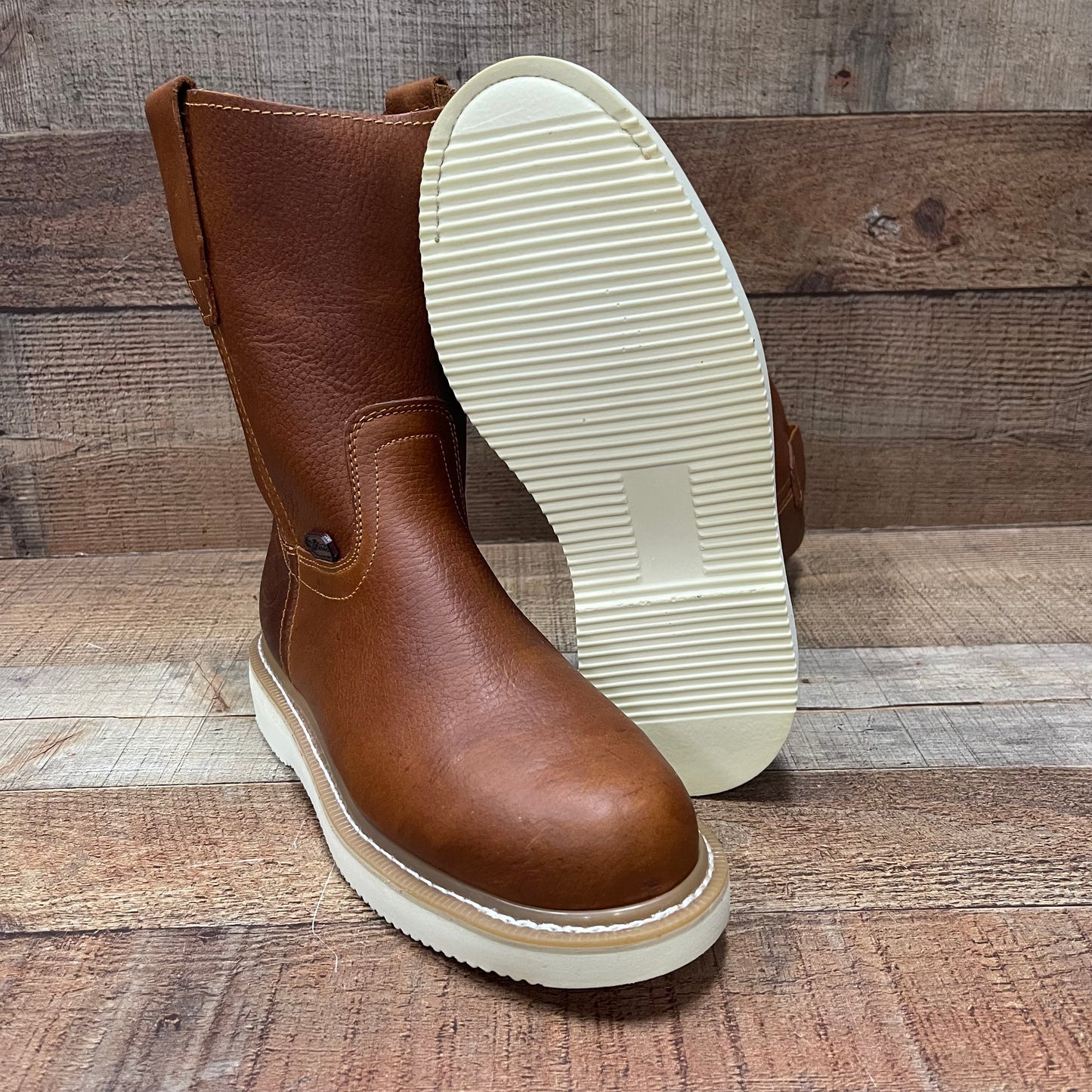 Botas de trabajo ligeras de cuero con puntera de acero para hombre, de 415 libras, de Ruper Casco Laredo