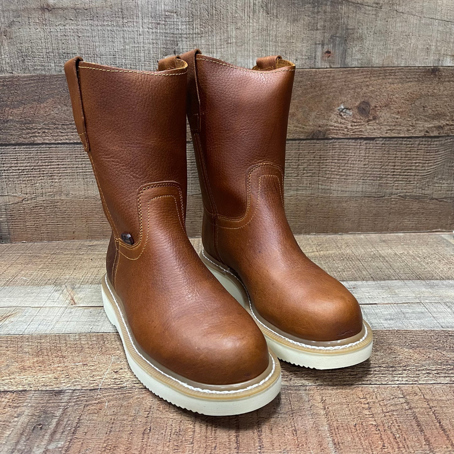 Botas de trabajo ligeras de cuero con puntera de acero para hombre, de 415 libras, de Ruper Casco Laredo
