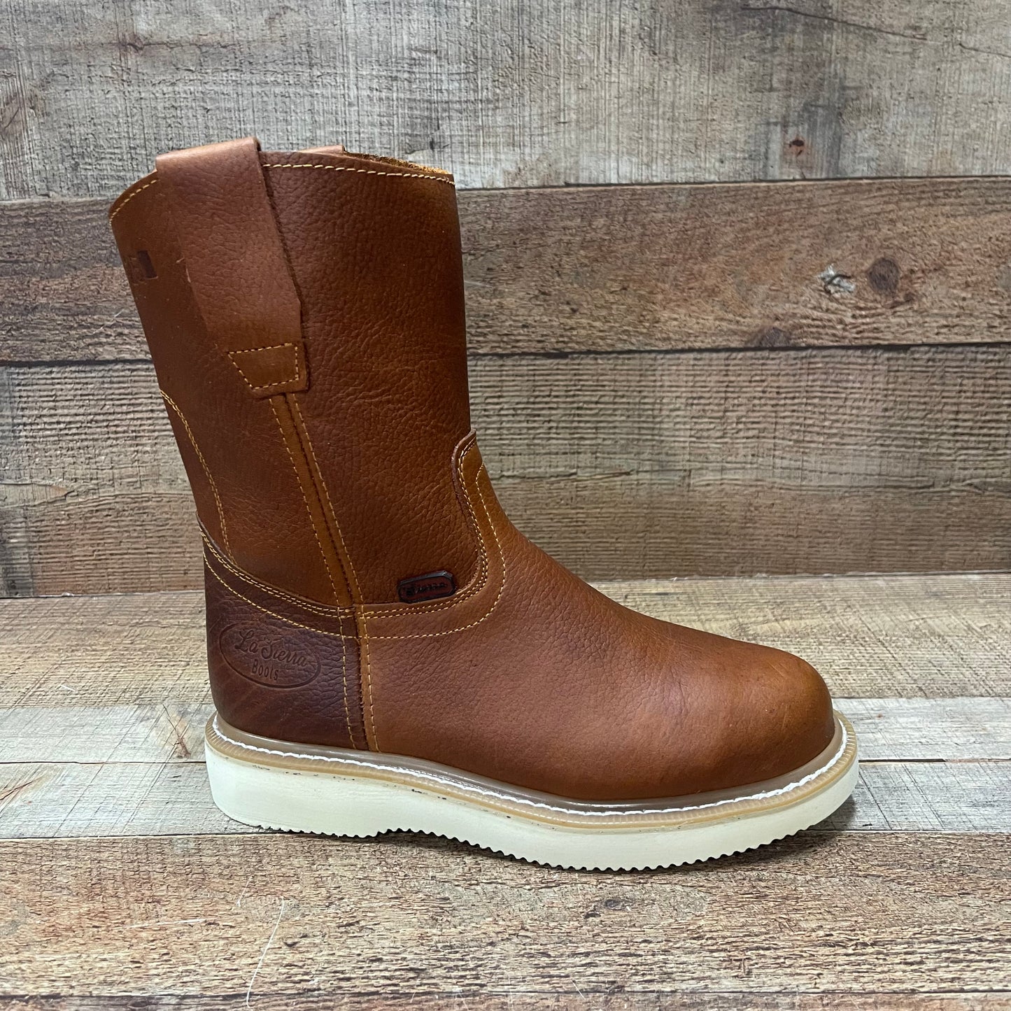 Botas de trabajo ligeras de cuero con puntera de acero para hombre, de 415 libras, de Ruper Casco Laredo